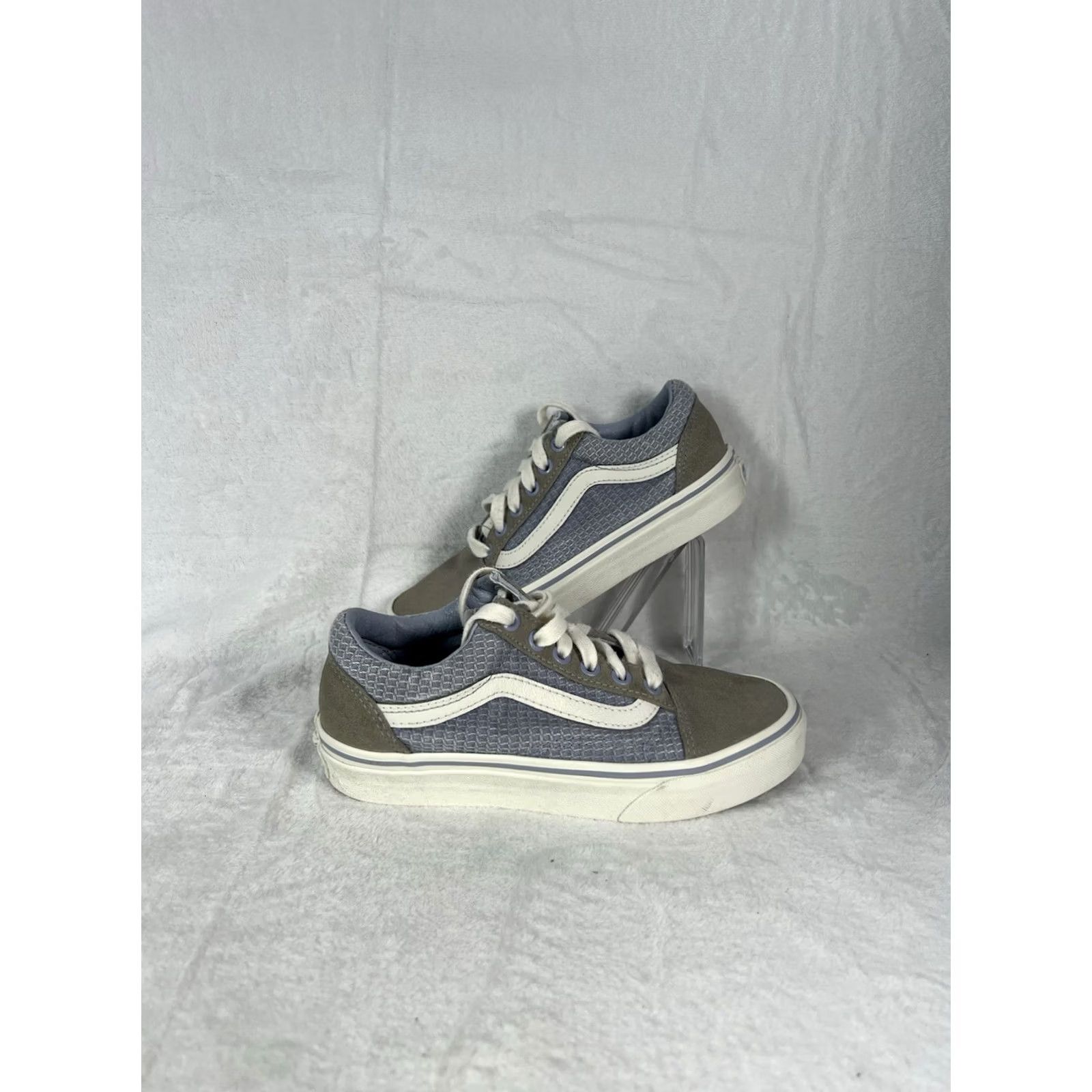 Vans Vans Off The Wall Lace Up Men 3.5 Women 5 Blue Gray Casual Sneaker Size ONE SIZE - 2 Thumbnail