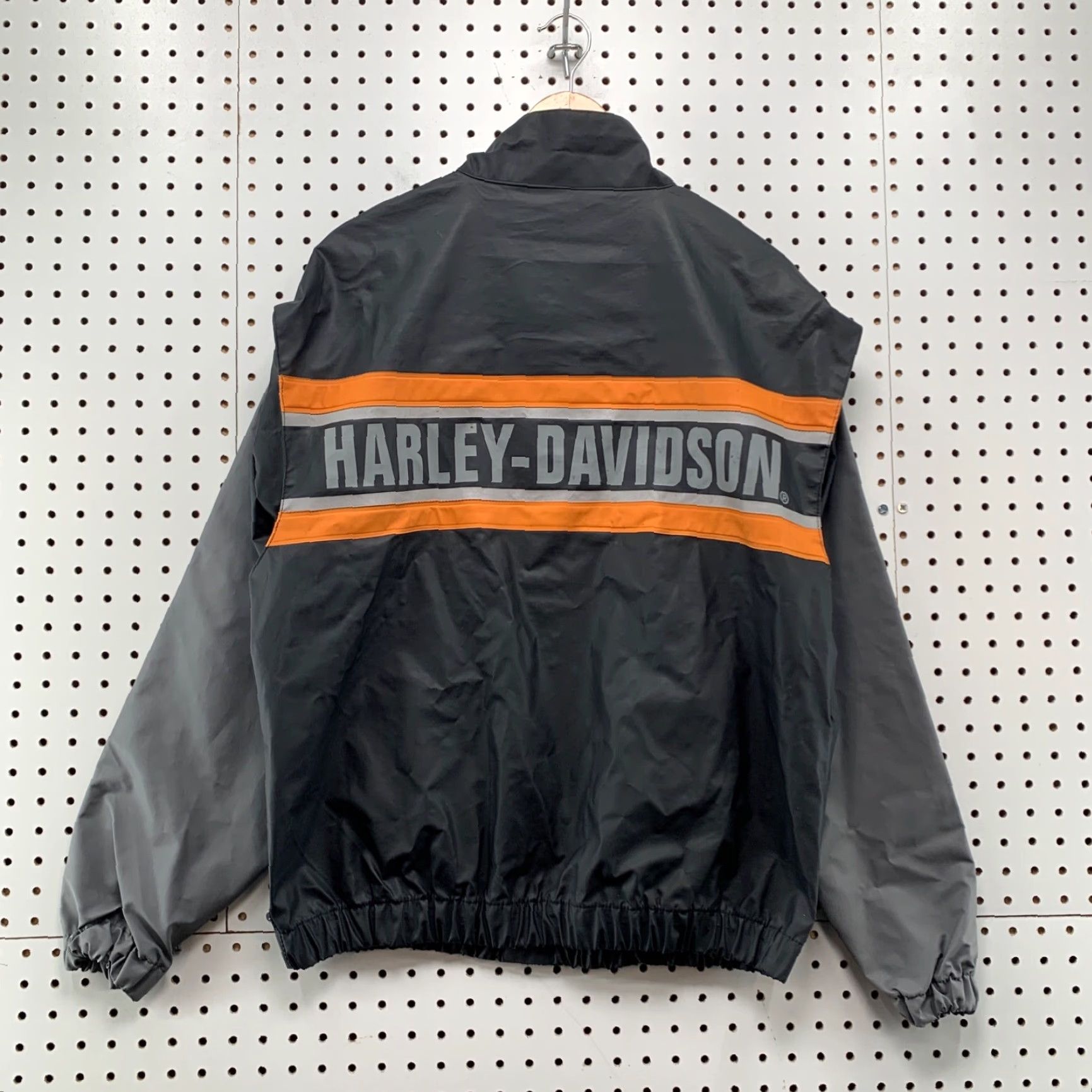 Harley Davidson Vintage Harley Davidson Windbreaker Rain Jacket Men XS Black Orange PVC Softshell 90s Motorcycle Outerwear Size US XS / EU 42 / 0 - 3 Thumbnail