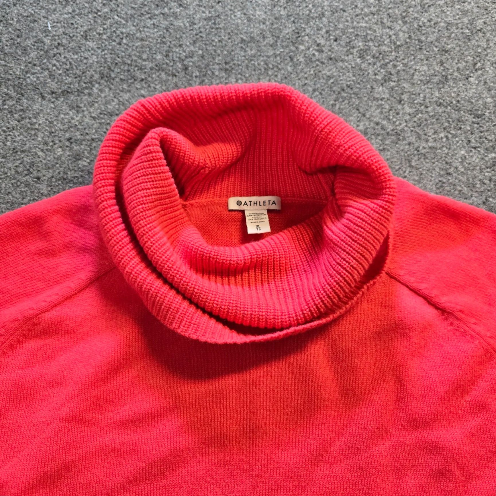 Athleta Athleta Sweater Womens XL Pink Cashmere Merino Wool Turtleneck Boxy Casual Pullover Knit Long Sleeve Regular Fit Women Size XL / US 12-14 / IT 48-50 - 2 Thumbnail
