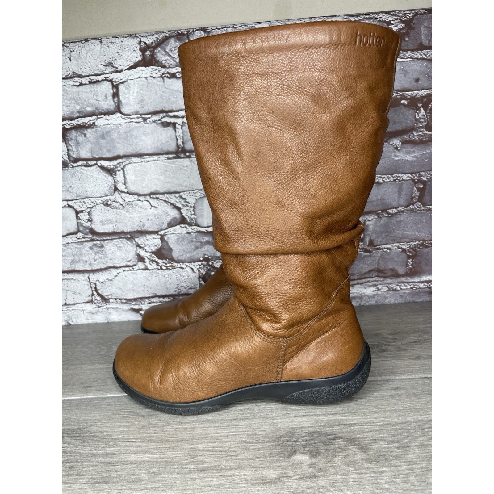 Hush Puppies Hush Puppies Mystery Brown Leather Side Zipper Riding Boots Size US 8.5 / IT 38.5 - 5 Thumbnail