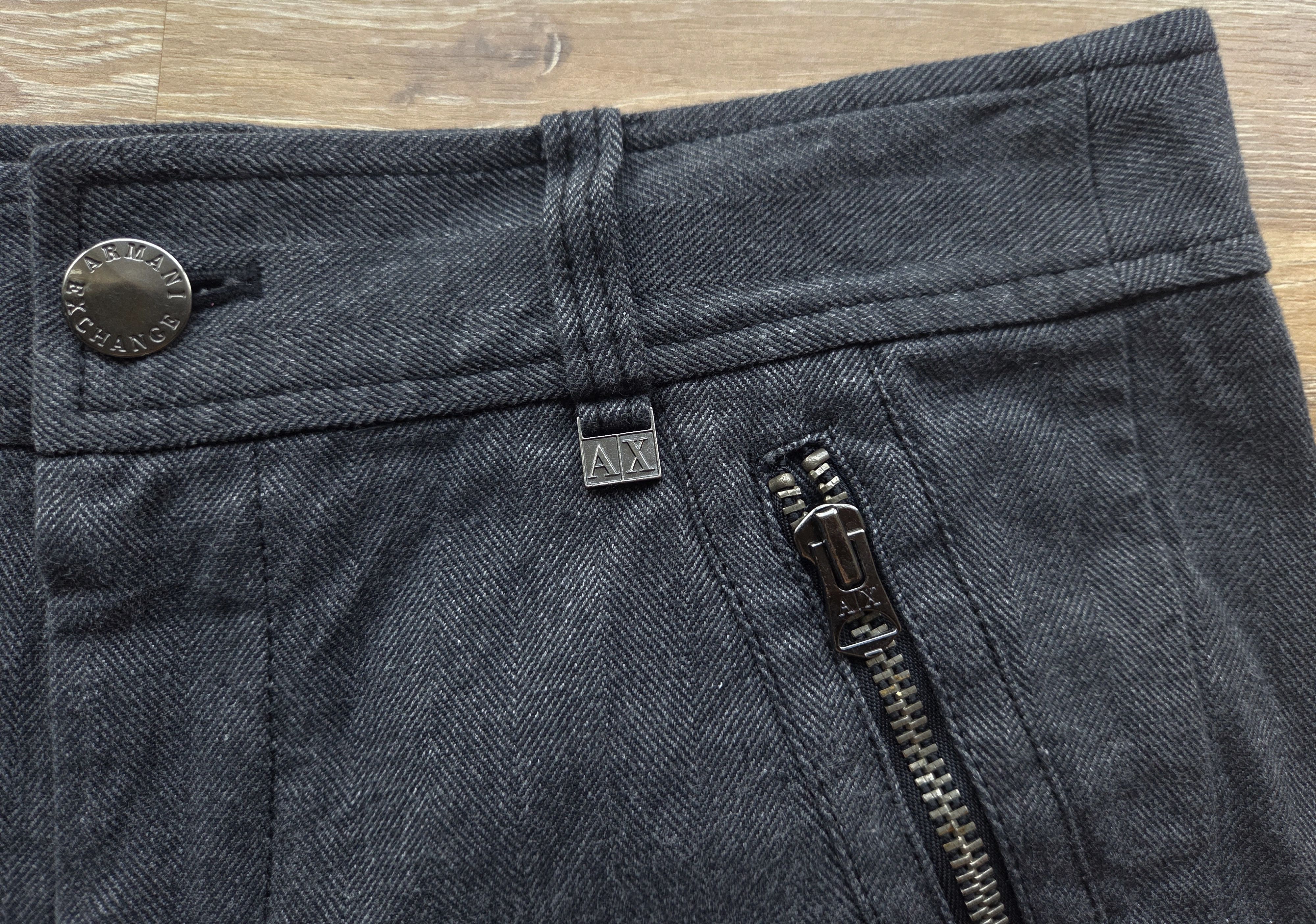 Armani Exchange Vintage Armani Exchange AX Multi Zipper Pockets Biker Pants Size 31" - 6 Thumbnail