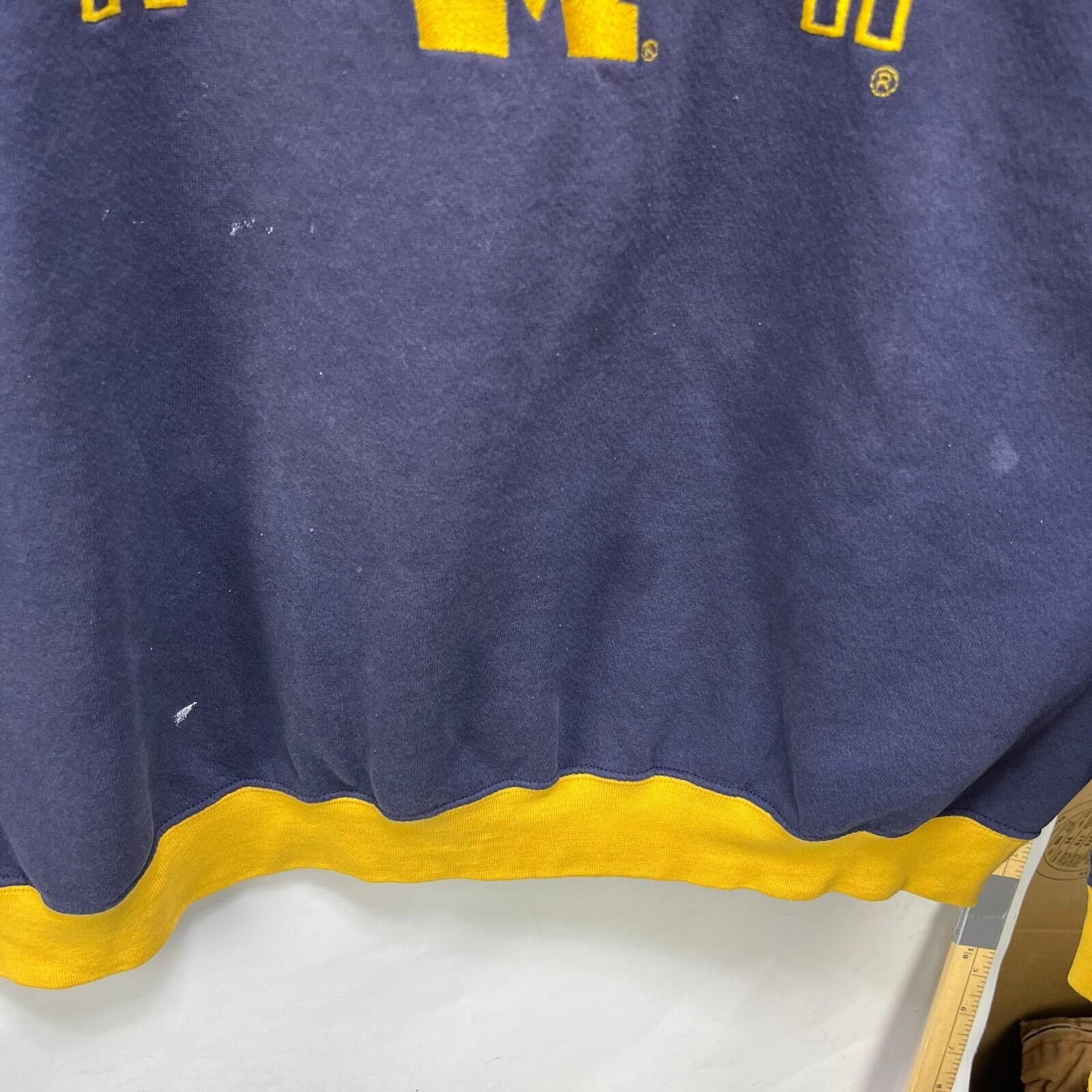 Other Vintage 90s Michigan Wolverines Big Ten Sweatshirt XL Size ONE SIZE - 5 Thumbnail