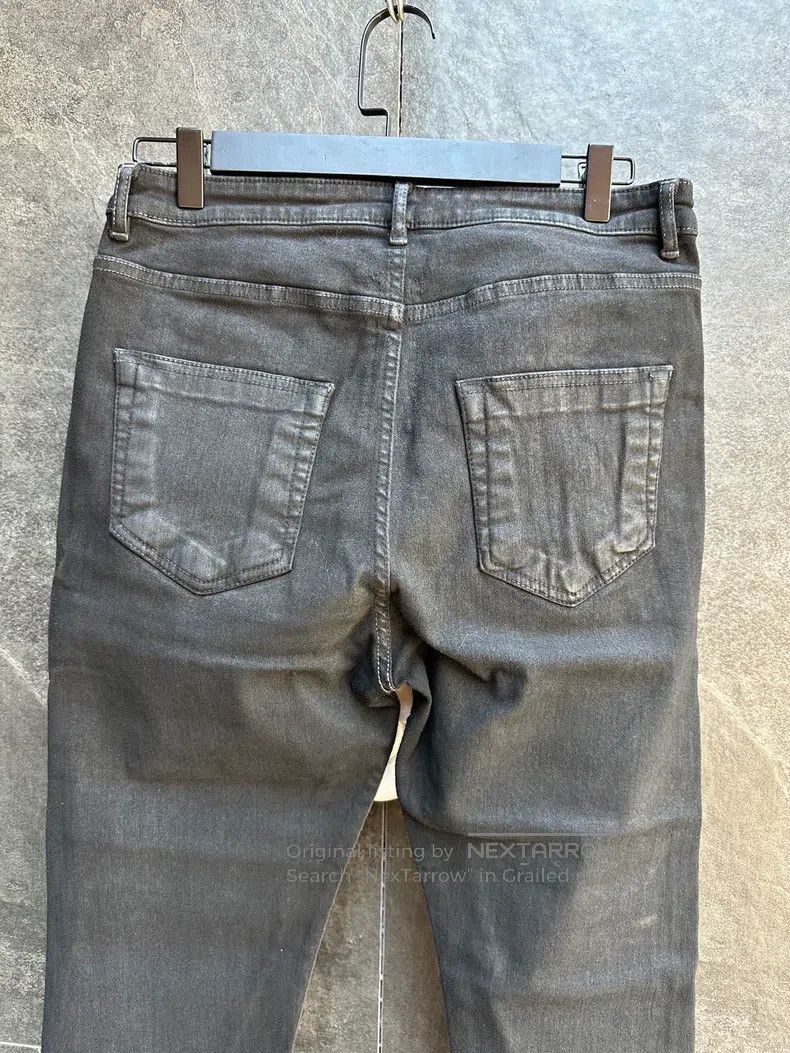 Rick Owens RICK OWENS Classic Beeswax Coated Mid-Rise Denim Long Pant Size US 29 - 4 Thumbnail