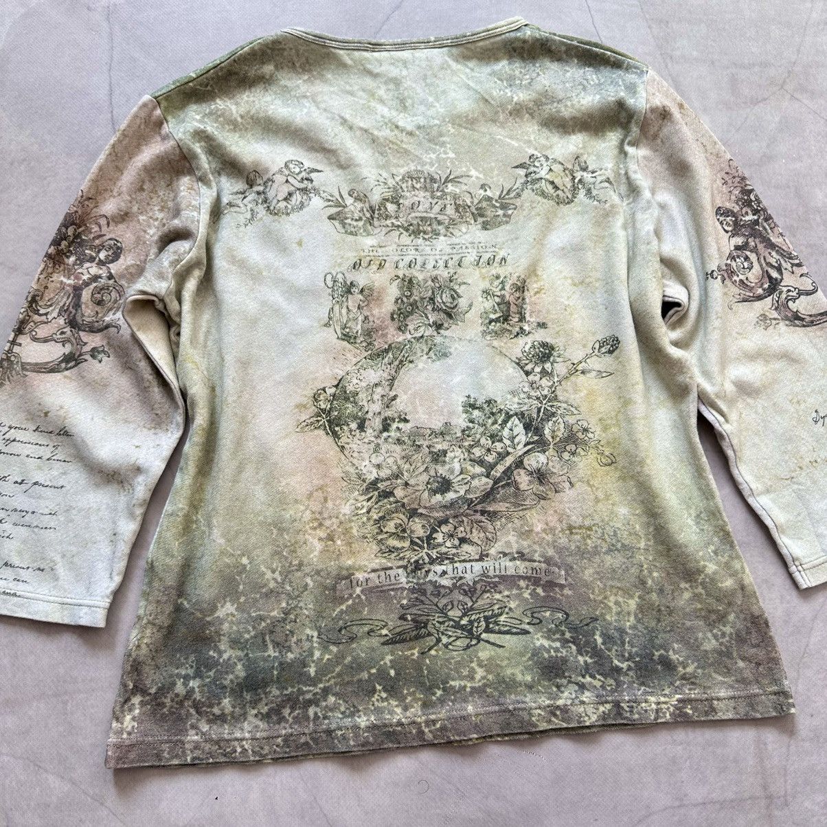 Hysteric Glamour 00s Bohemian 3/4 Sleeve T Shirt Jean Paul Gaultier Vibe Size M / US 6-8 / IT 42-44 - 9 Thumbnail