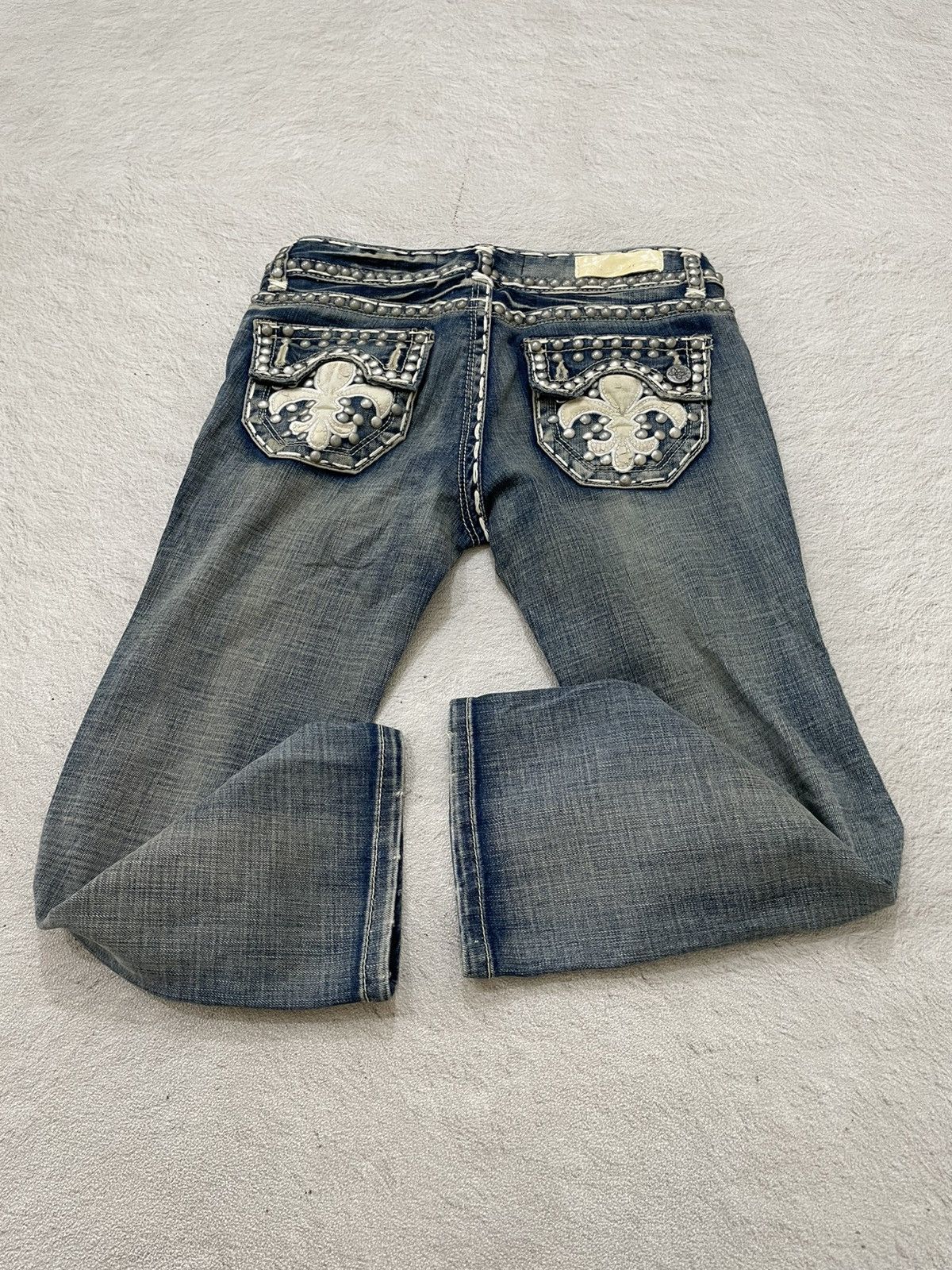 Japanese Brand 00s Studed Denim Embellished Y2K Designer Jeans Bling Pocket Size US 28 / EU 44 - 8 Thumbnail