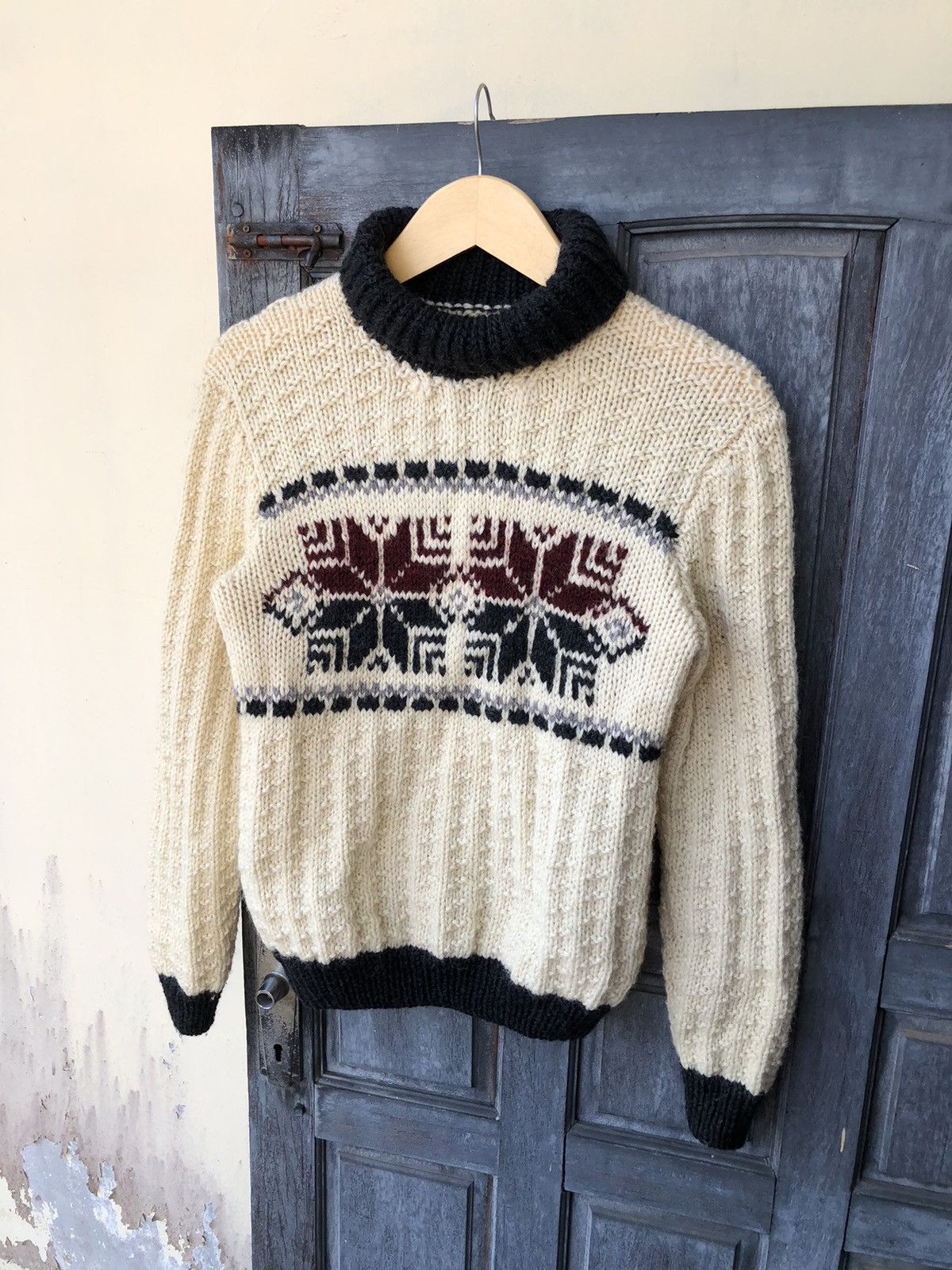 Vintage Sweet Grandma Handmade Knit With Snow Graphic on Both Side Size US S / EU 44-46 / 1 - 3 Thumbnail