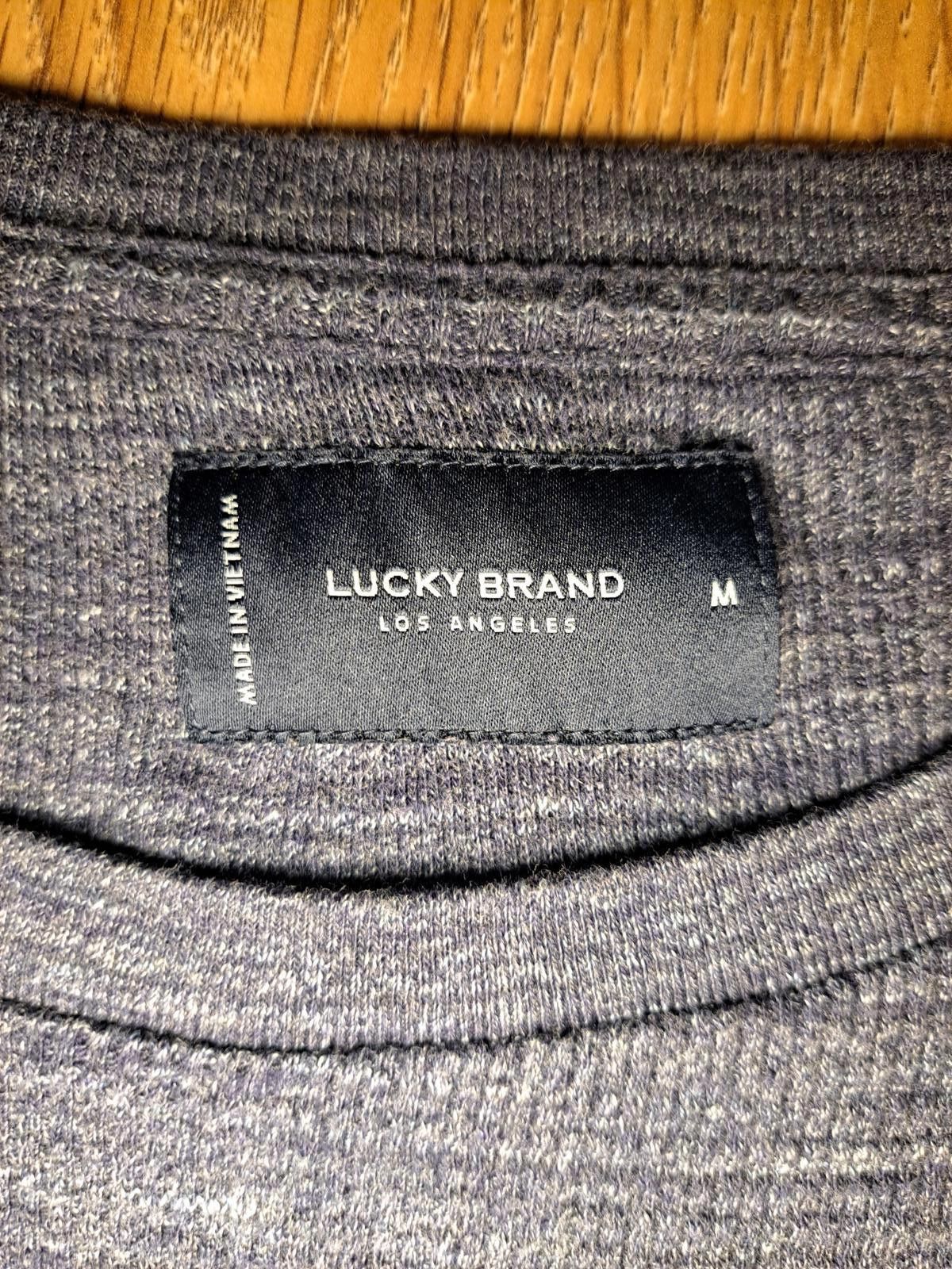 Lucky Brand Lucky Sweater Mens Medium Gray 100% Cotton Size US M / EU 48-50 / 2 - 2 Thumbnail