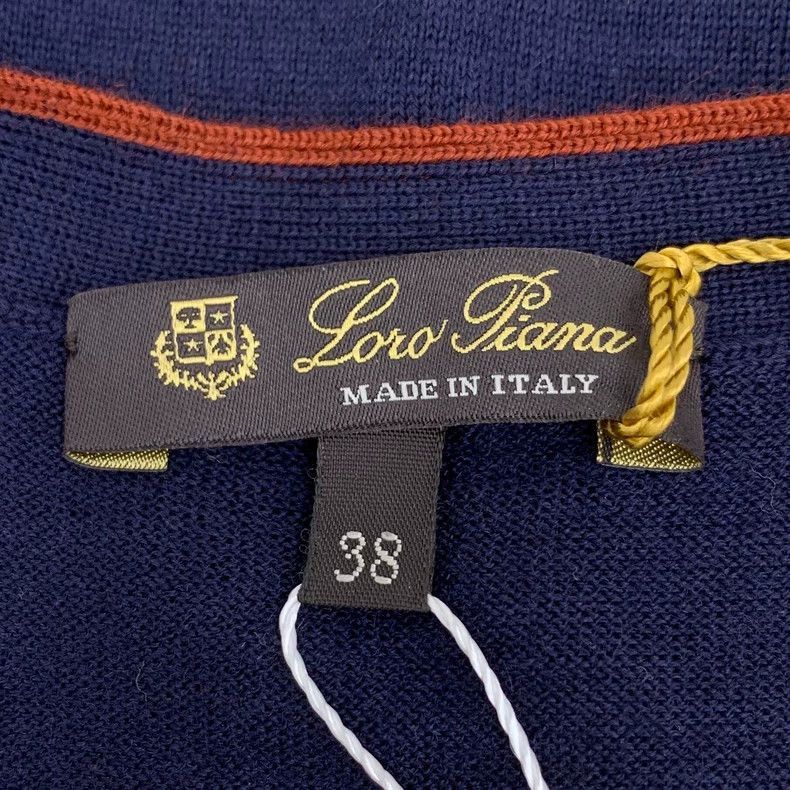 Loro Piana Loro Piana Blue Wool Knit Cardigan- Size US S / EU 44-46 / 1 - 5 Thumbnail