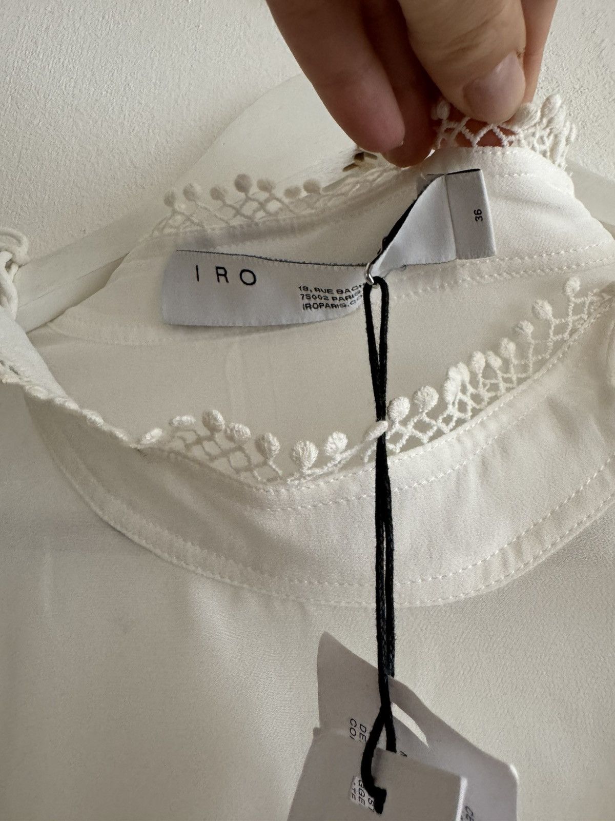 Iro IRO Swirl tiered lace-paneled shirred georgette mini dress Size S / US 4 / IT 40 - 6 Thumbnail
