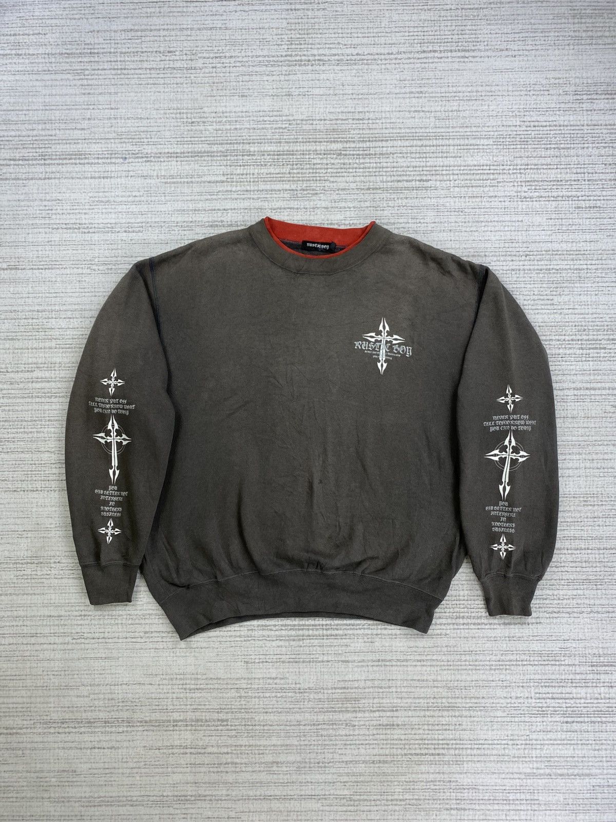 Japanese Brand × Seditionaries × Vintage Vintage Cross Logo Dragonfly Japan Sweatshirt Size US XL / EU 56 / 4 - 2 Thumbnail