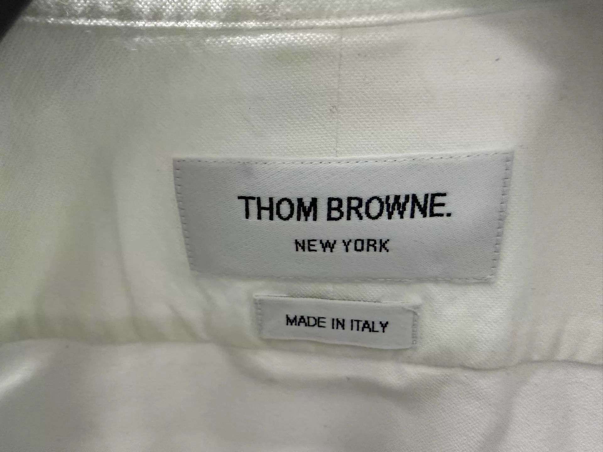 Thom Browne Thom Browne Men's 4-Bar White Oxford Shirt Size 3 Size US L / EU 52-54 / 3 - 3 Thumbnail