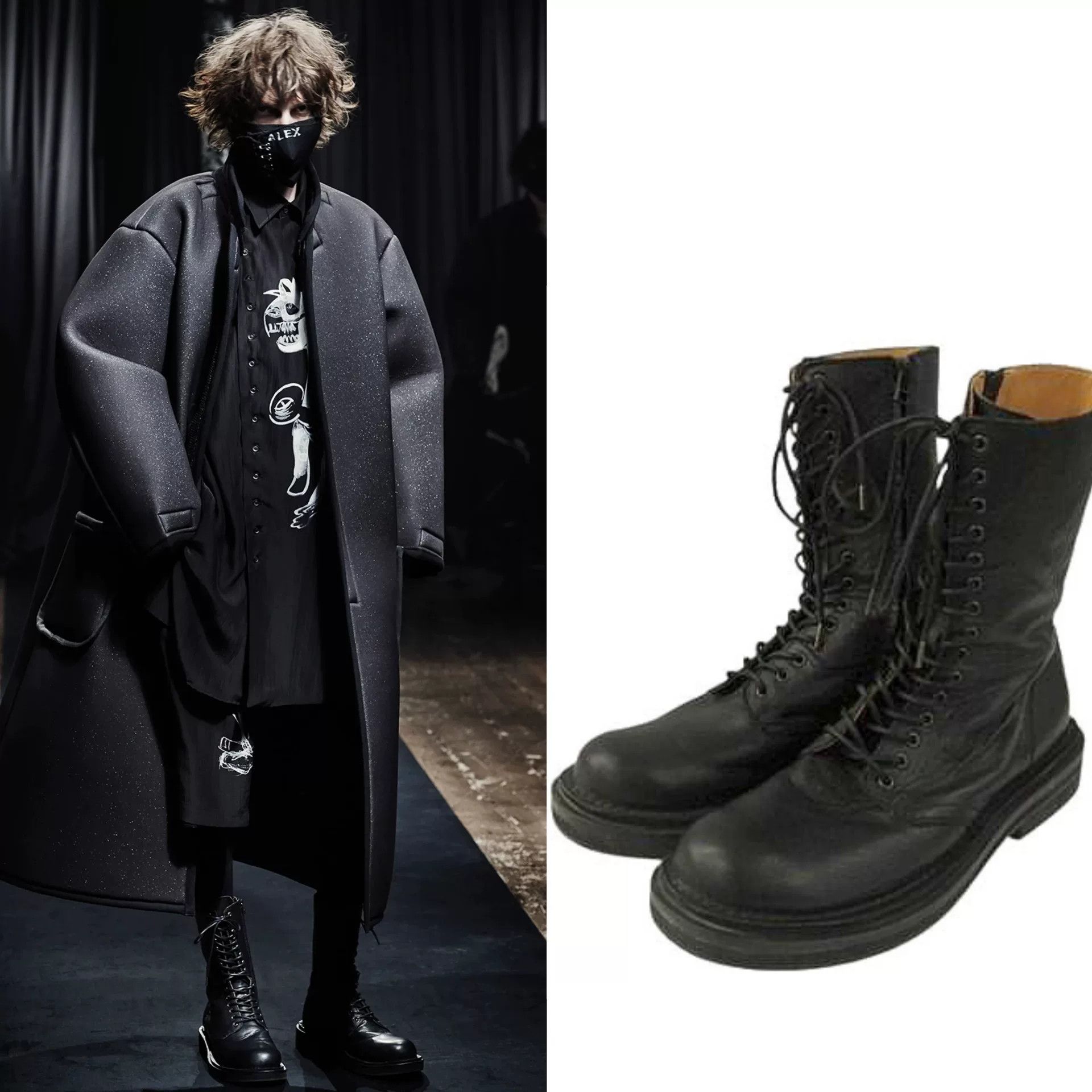 Yohji Yamamoto Yohji Yamamoto Black Leather Military Boots Size US 9 / EU 42 - 1 Thumbnail