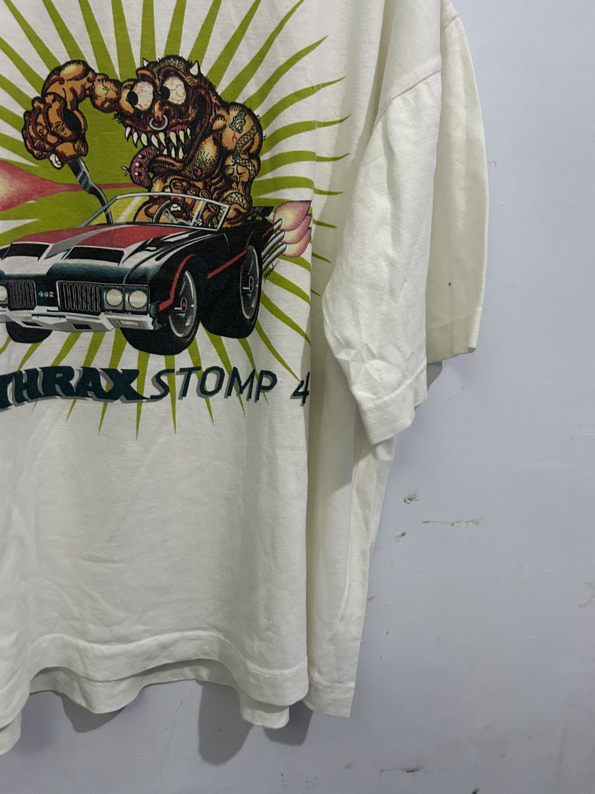 Band Tees Rare Vintage 1995 Anthrax Stomp45 Tshirt Size US XXL / EU 58 / 5 - 4 Thumbnail