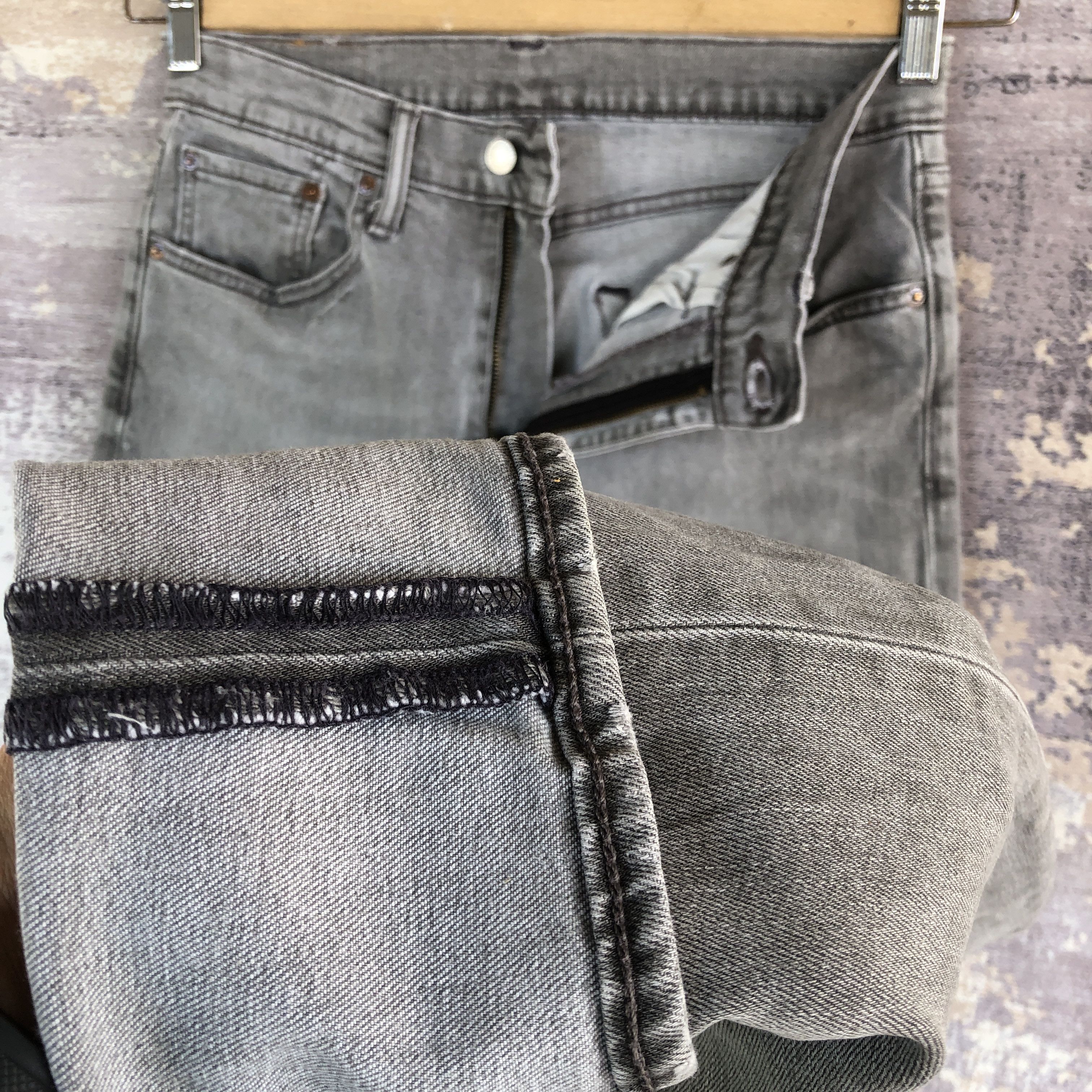 Levi's Y2K Black Levis 512 Slim Tapered Jeans Levi's Ash Gray Denim Size US 30 / EU 46 - 8 Thumbnail