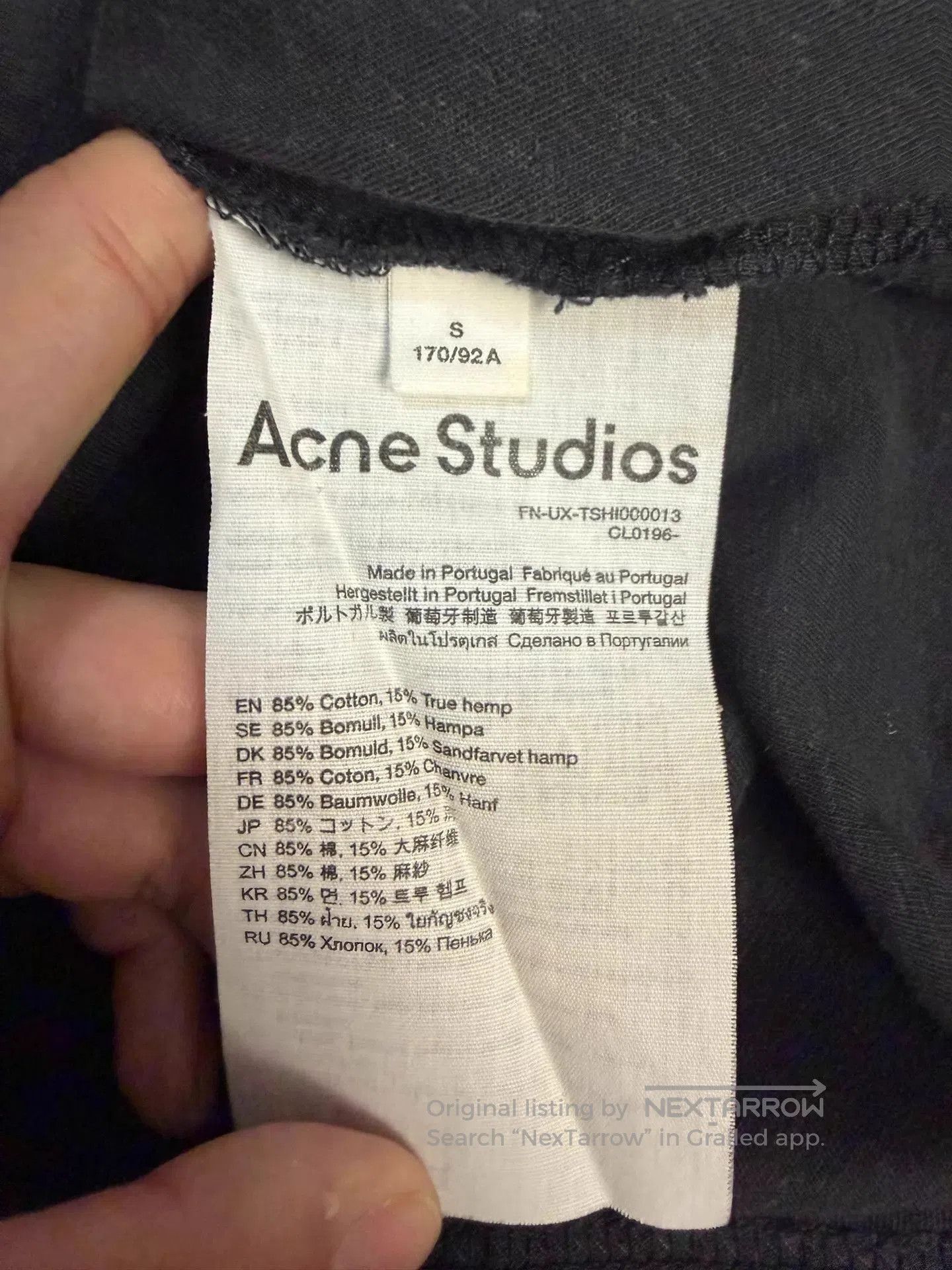 Acne Studios Stockholm 1996 Graphic Short Sleeve Shirt. Size US S / EU 44-46 / 1 - 4 Thumbnail