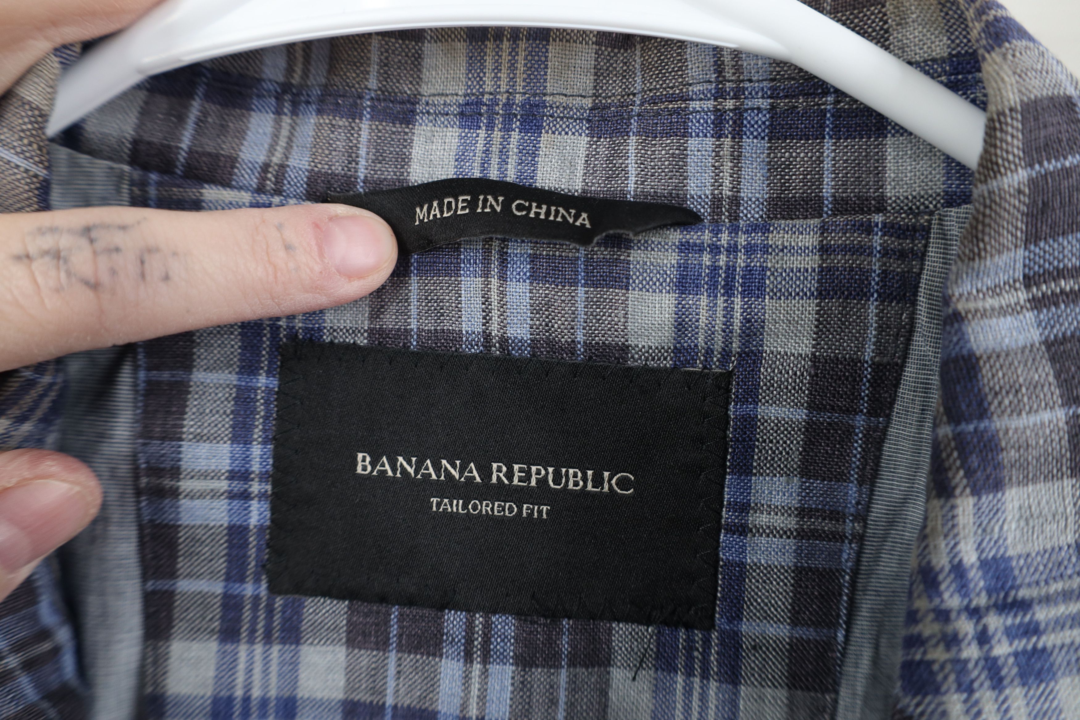 Banana Republic Banana Republic Linen 2 Button Blazer Suit Coat Jacket Plaid Size US XXL / EU 58 / 5 - 8 Thumbnail