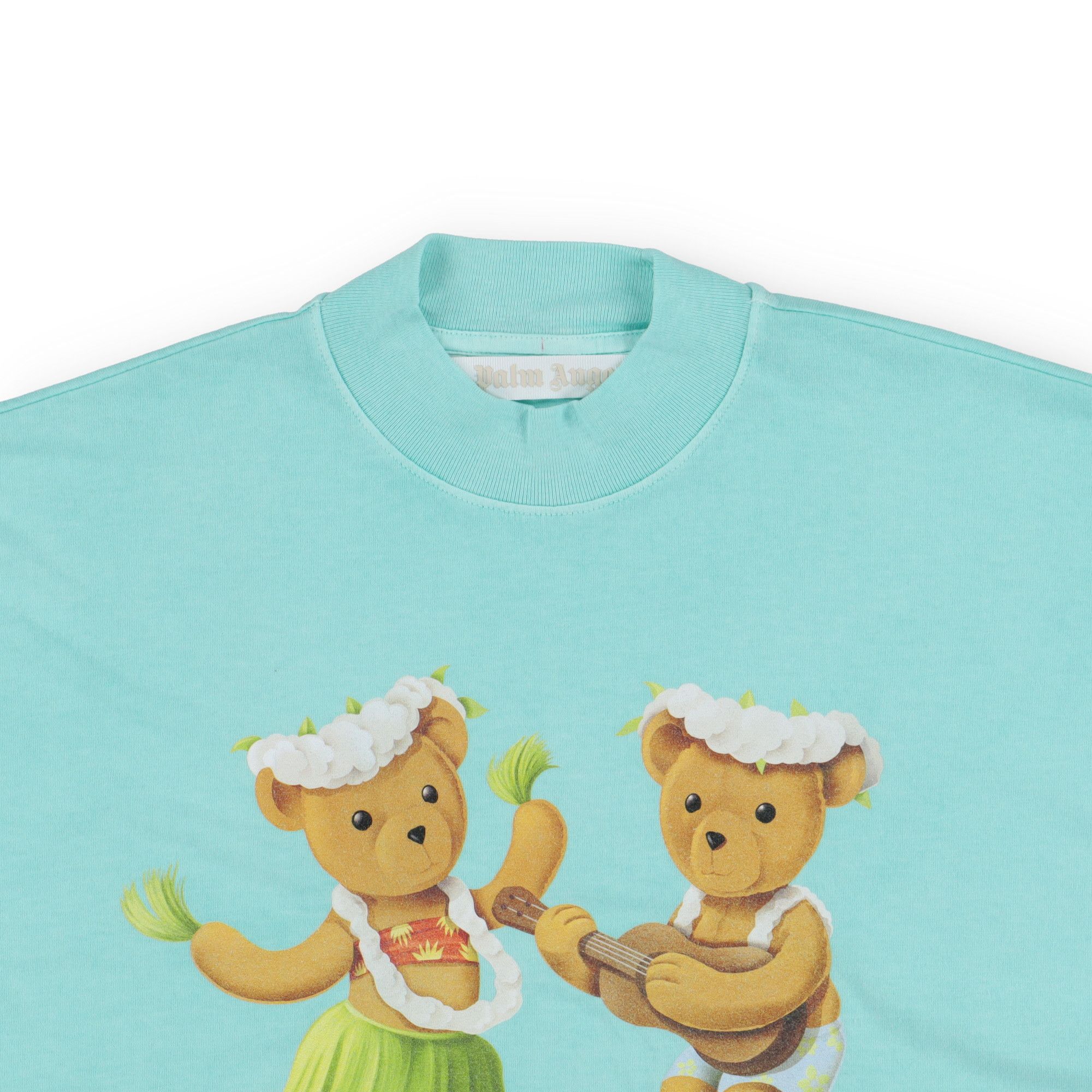 Palm Angels Turquoise Dancing Bears Logo Oversized T-Shirt Size S / US 4 / IT 40 - 5 Thumbnail