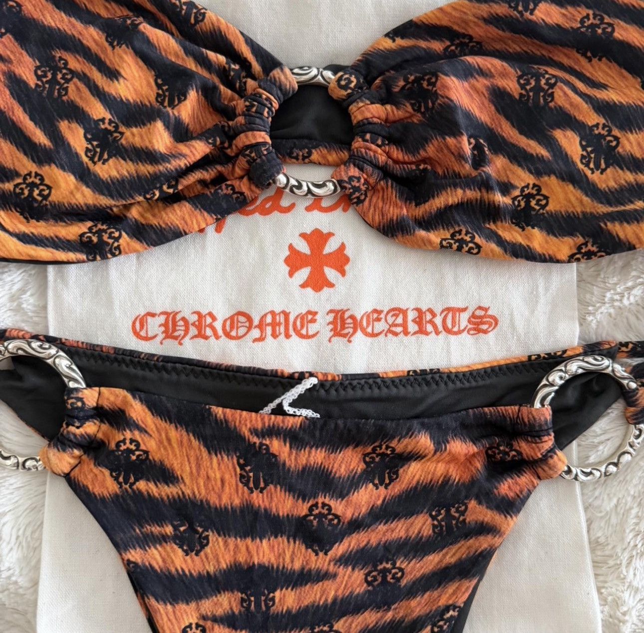 Chrome Hearts Chrome Hearts x Dipped in Blue tiger stripe bandeau set Size ONE SIZE - 2 Thumbnail