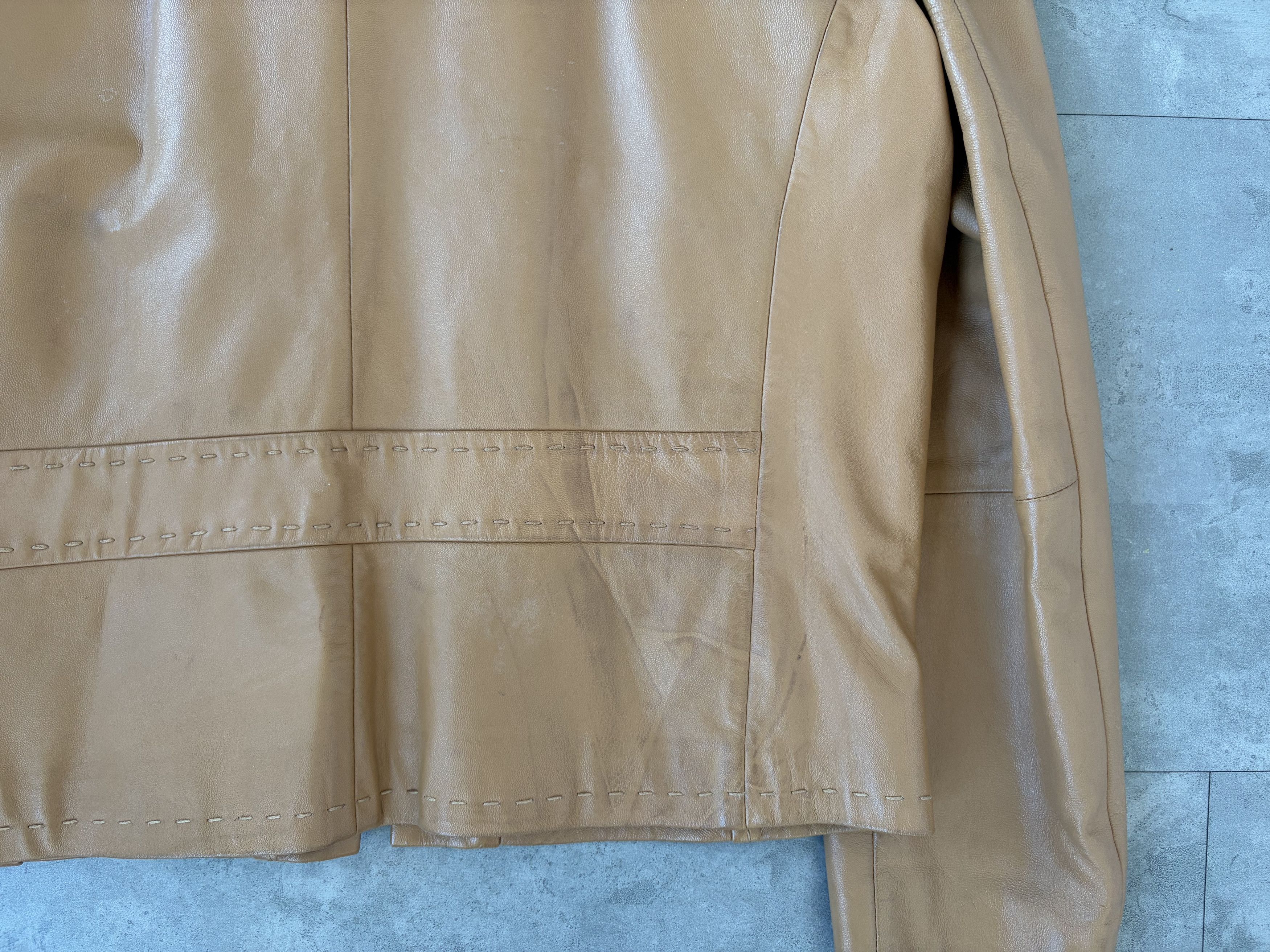 Roberto Cavalli ROBERTO CAVALLI Leather Jacket Brown Bomber Zip Vintage Size US M / EU 48-50 / 2 - 10 Thumbnail