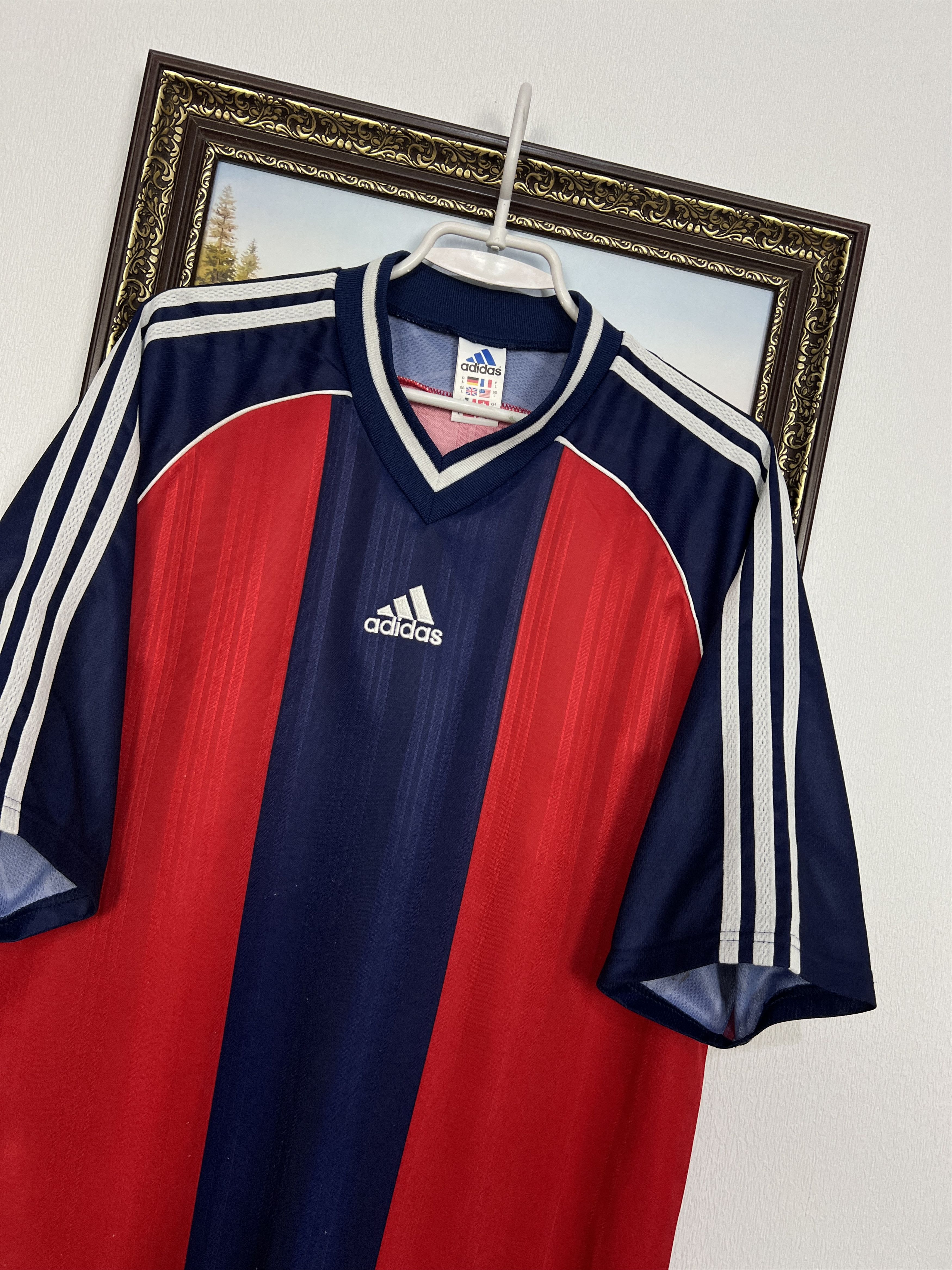 Adidas Vintage 90's Football Template Shirt Soccer Jersey Trikot Size US L / EU 52-54 / 3 - 3 Thumbnail