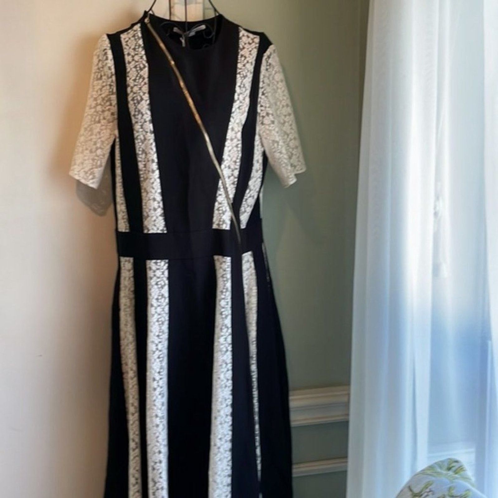 Stella McCartney Stella McCartney dress with Lace panels black and white Size M / US 6-8 / IT 42-44 - 12 Thumbnail