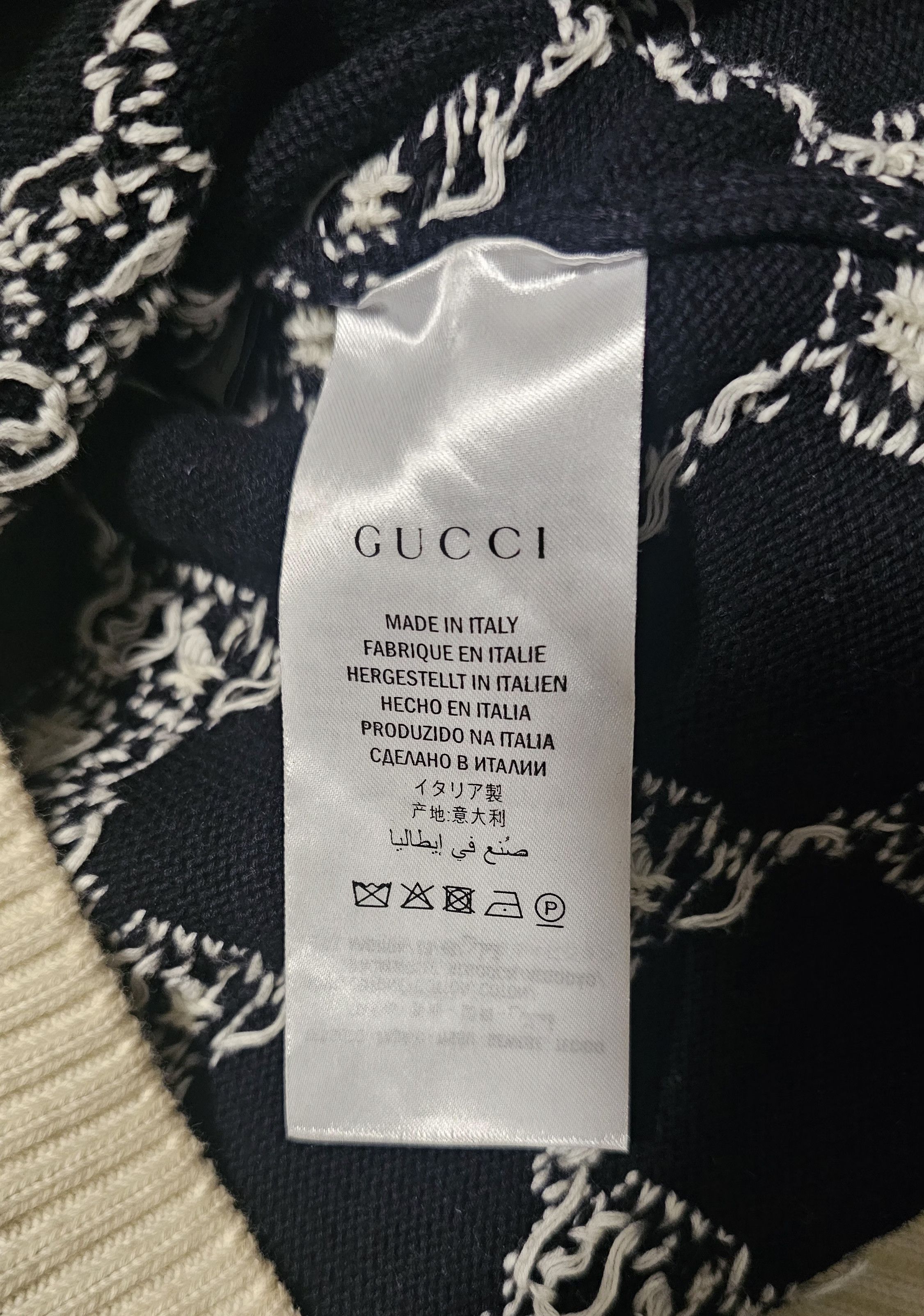 Gucci GucciMen's GG Logo Striped Knit Sweater DarkBlue Size US L / EU 52-54 / 3 - 2 Thumbnail