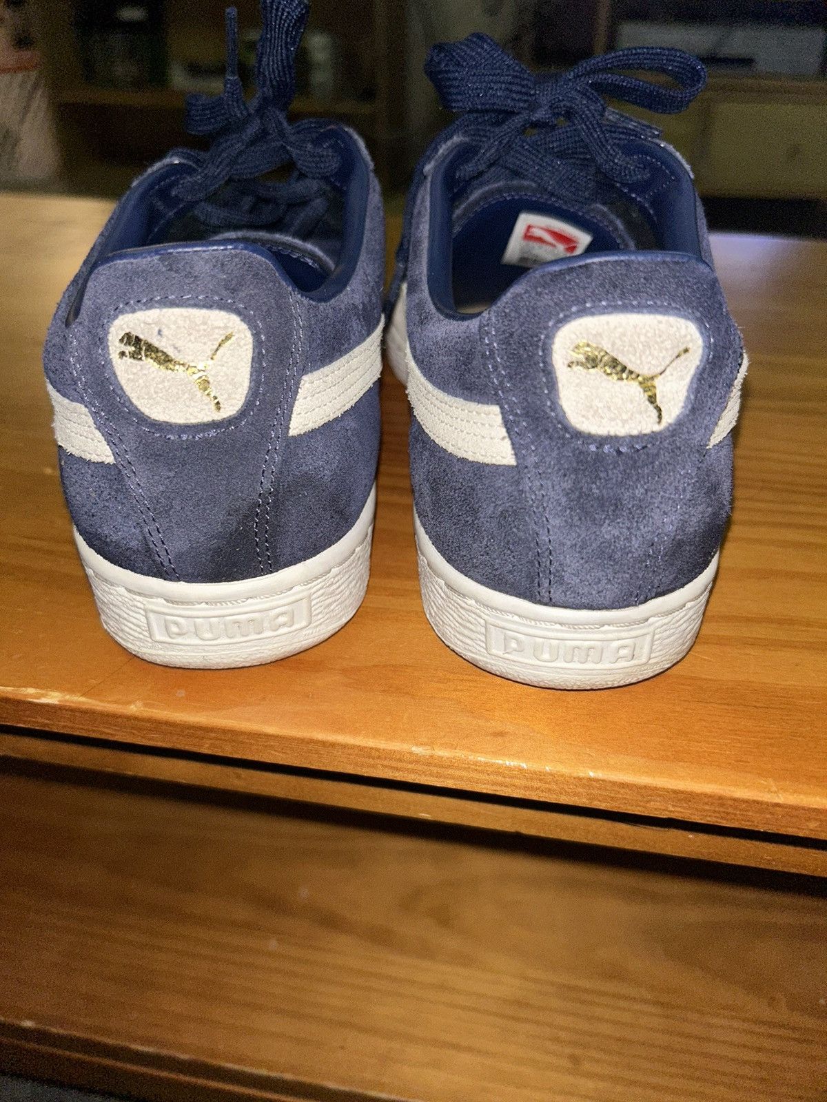 Puma Puma Suede Low - blue and white Size US 11.5 / EU 44-45 - 2 Thumbnail