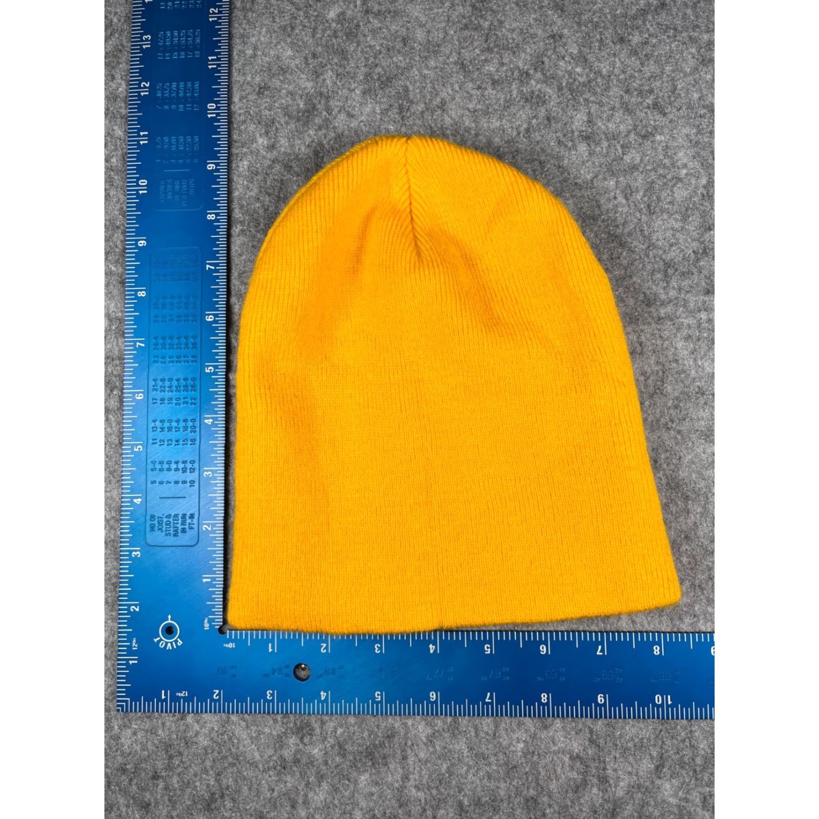 Vintage CAT Beanie Adult One Size Yellow Knit Acrylic Logo Workwear Size ONE SIZE - 4 Thumbnail