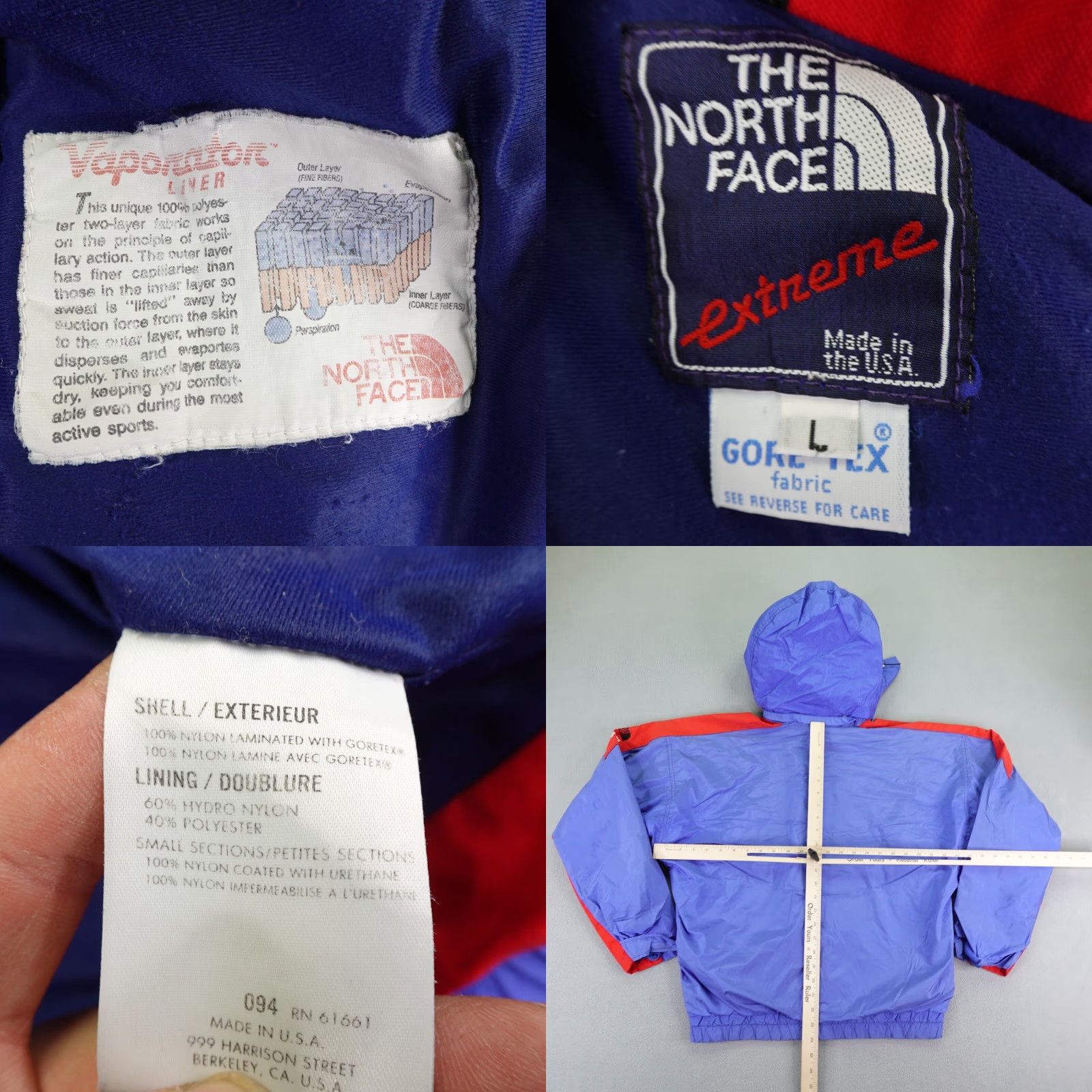 The North Face VINTAGE The North Face Jacket Mens L Blue 90s Outdoor Zip Waterproof Hooded Pockets Full Zipped Size US L / EU 52-54 / 3 - 8 Thumbnail