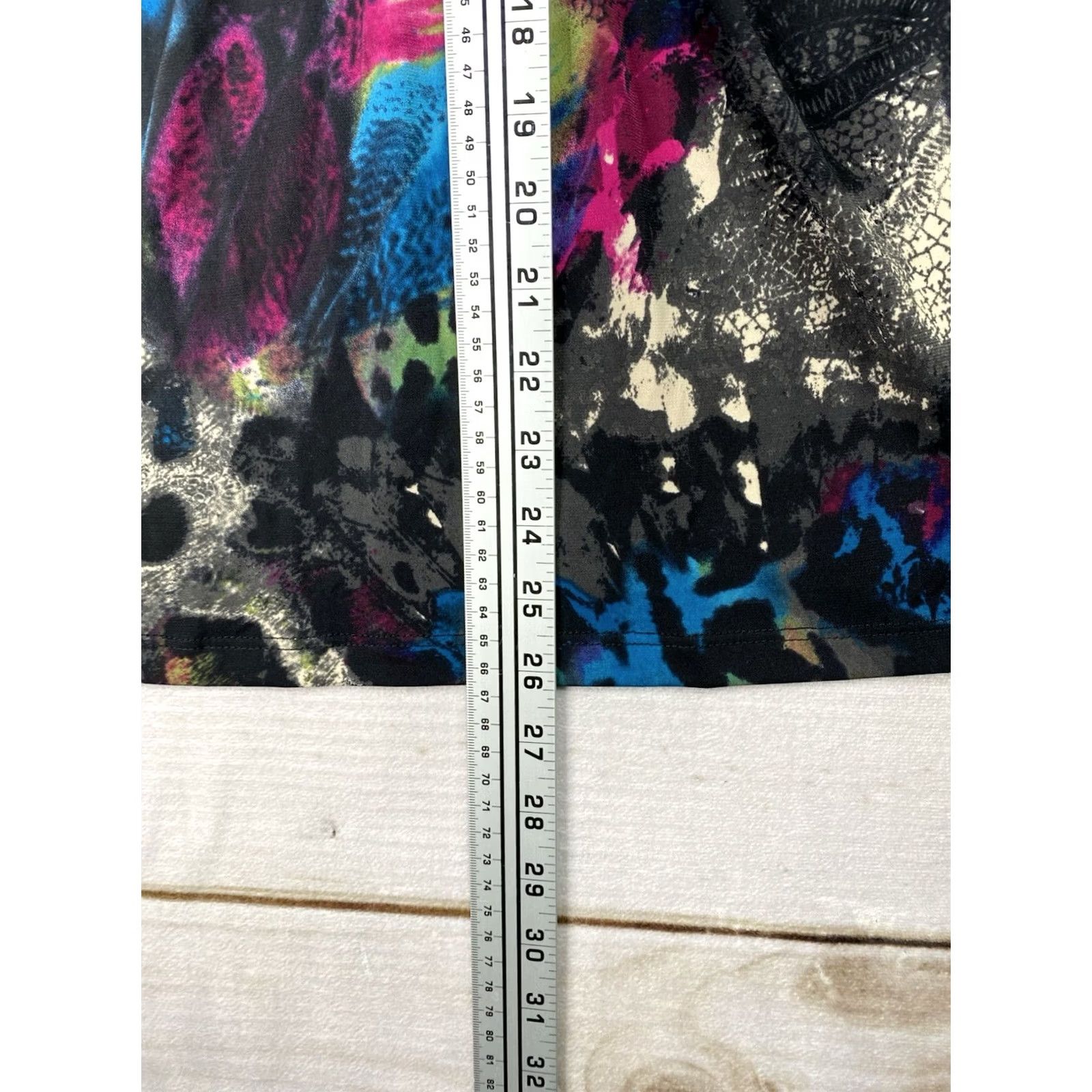 Venus Venus Womens Top L Multicolor Beaded Embroidered Fairy Slit Sleeve V-Neck Jersey Blouse Size L / US 10 / IT 46 - 6 Thumbnail