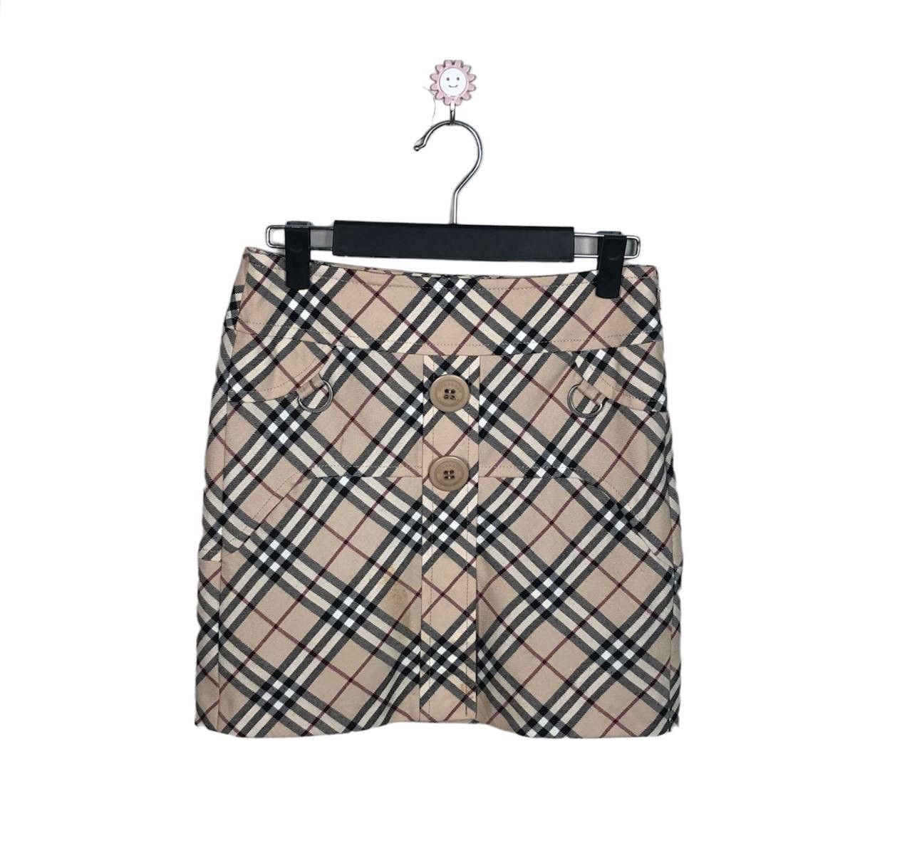 Burberry Vintage Burberry Nova Check Beige Plaid Mini Skirt Size 27" / US 4 / IT 40 - 1 Thumbnail