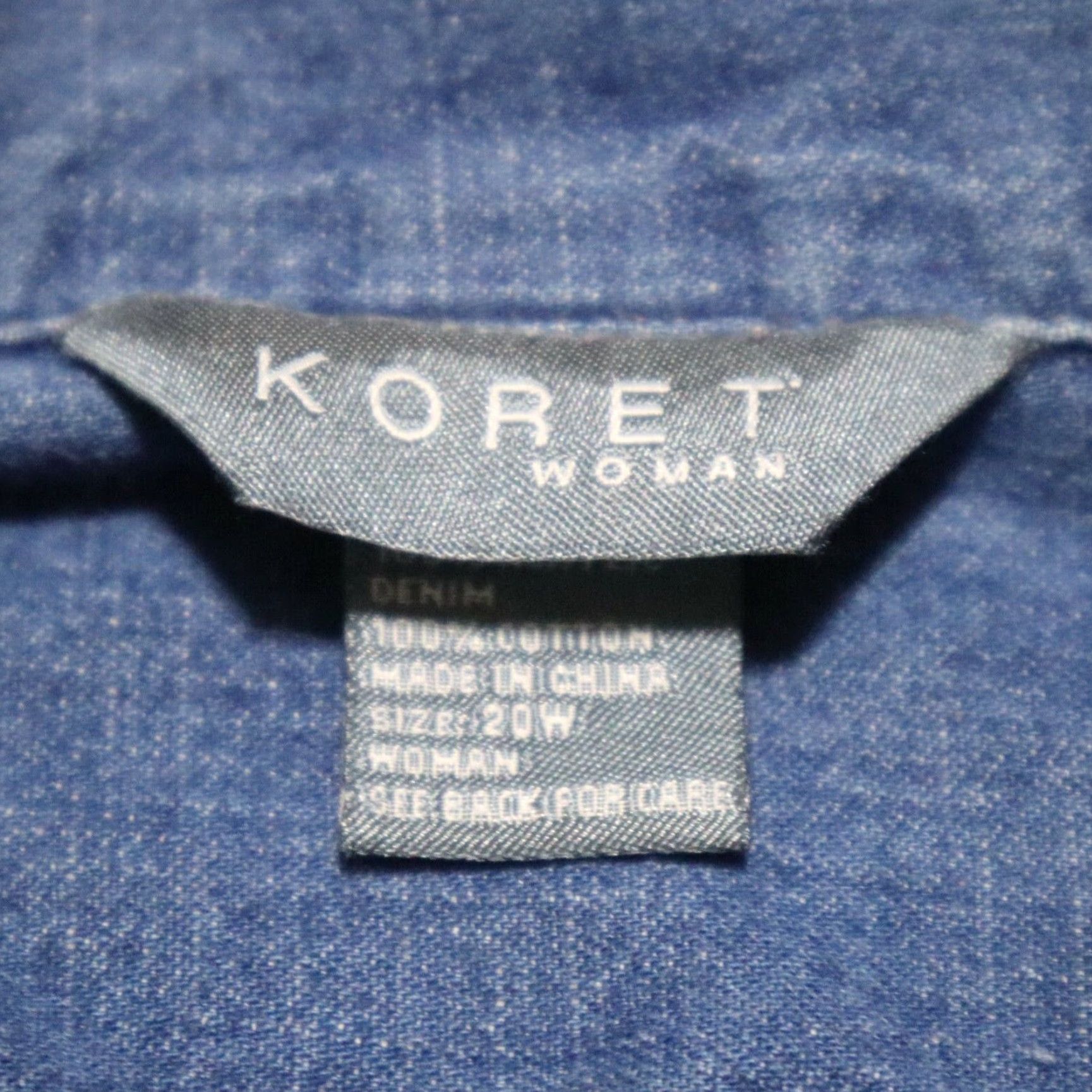 Vintage Vintage Koret Denim Blue Medium Zip Up Jacket Boho Women's Size 20w 90s Size 3XL / US 20-22 - 6 Thumbnail