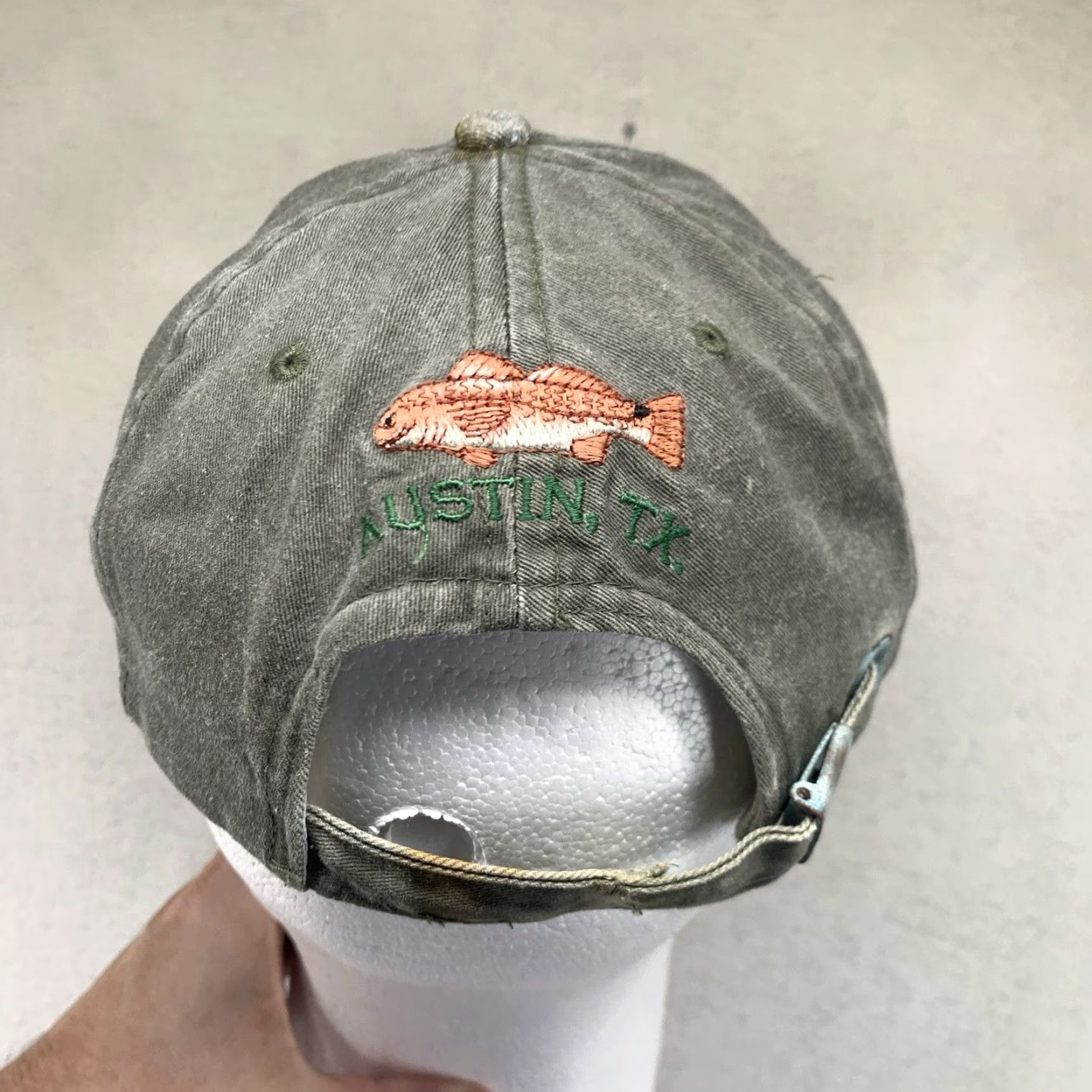 Vintage Vintage Men's CCA Texas Wildlife Canvas Baseball Hat - Adjustable Strapback, Outdoor Travel, Green Size ONE SIZE - 6 Thumbnail