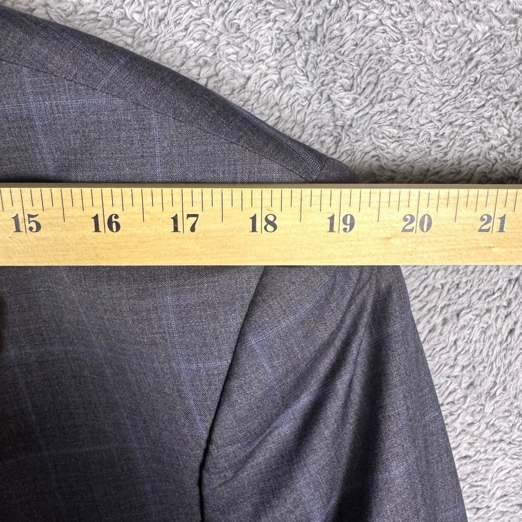 Jack Victor Jack Victor Loro Piana Suit Men 42R 37R Super 120s Wool Windowpane Luxor CT 2pc Size 42R - 6 Thumbnail