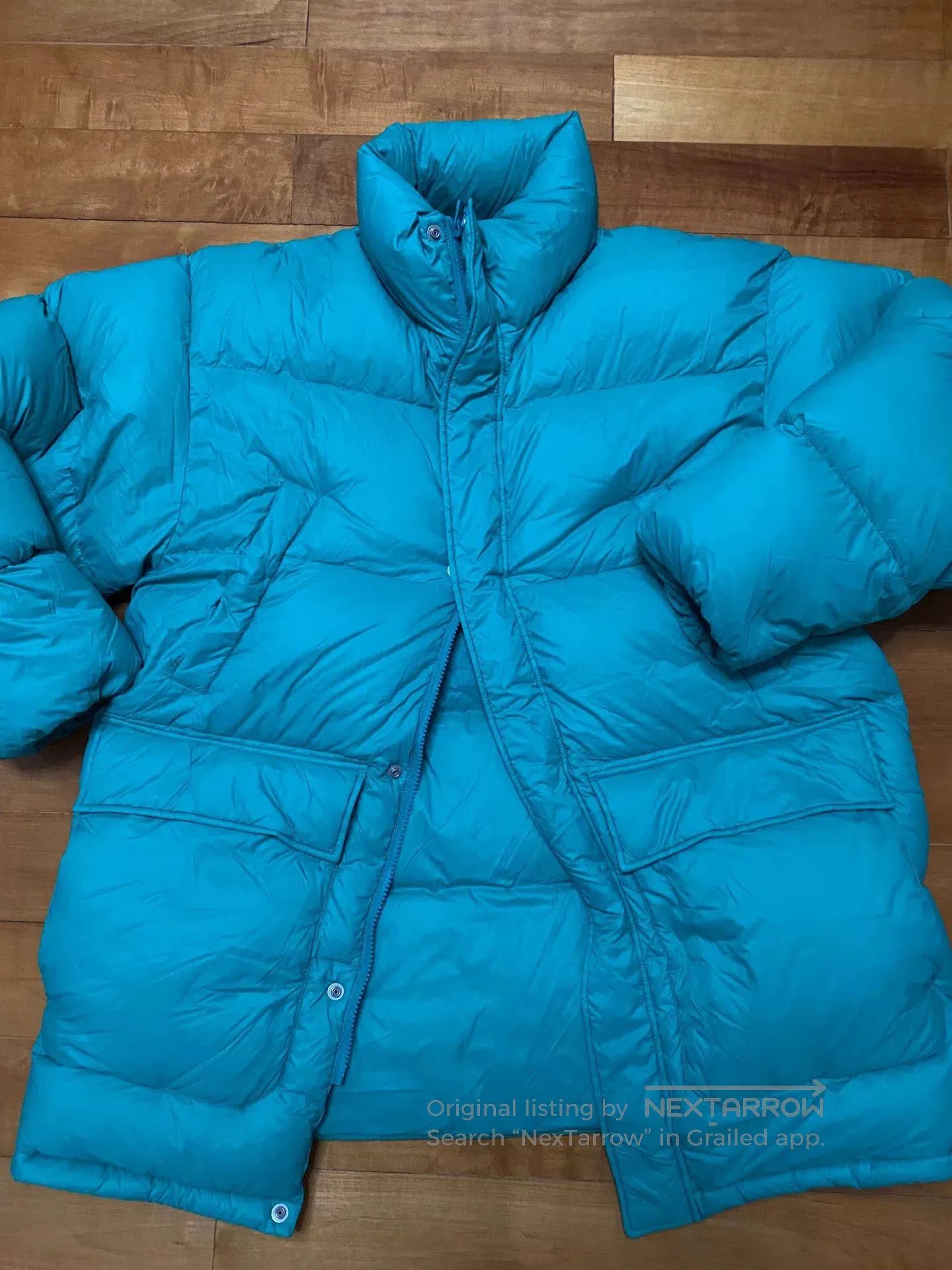 Beams Japan stylish teal puffer jacket for winter wear. Size US M / EU 48-50 / 2 - 2 Thumbnail