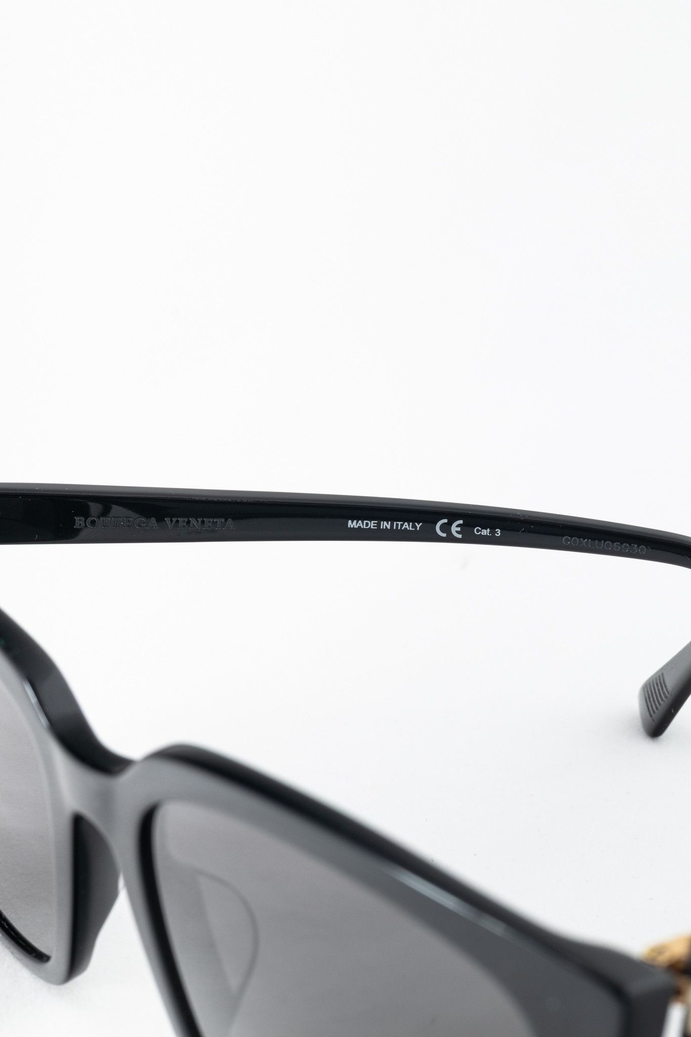 Bottega Veneta Bottega Veneta BV1021SK Black Square Acetate Sunglasses Size ONE SIZE - 7 Thumbnail