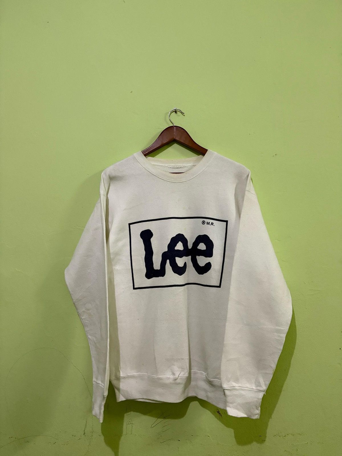 Lee × Vintage Vintage 90’s Lee Sweatshirt Big Logo Design made in USA Size US M / EU 48-50 / 2 - 1 Thumbnail