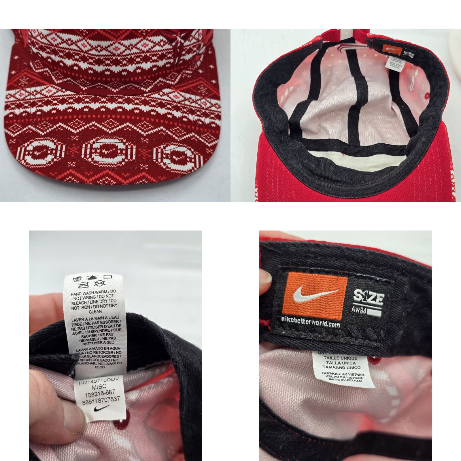 Nike Nike 5 Panel Cap Kobe IX 9 Christmas OSFM Unisex AW84 New Red Mamba Cap Size ONE SIZE - 8 Thumbnail