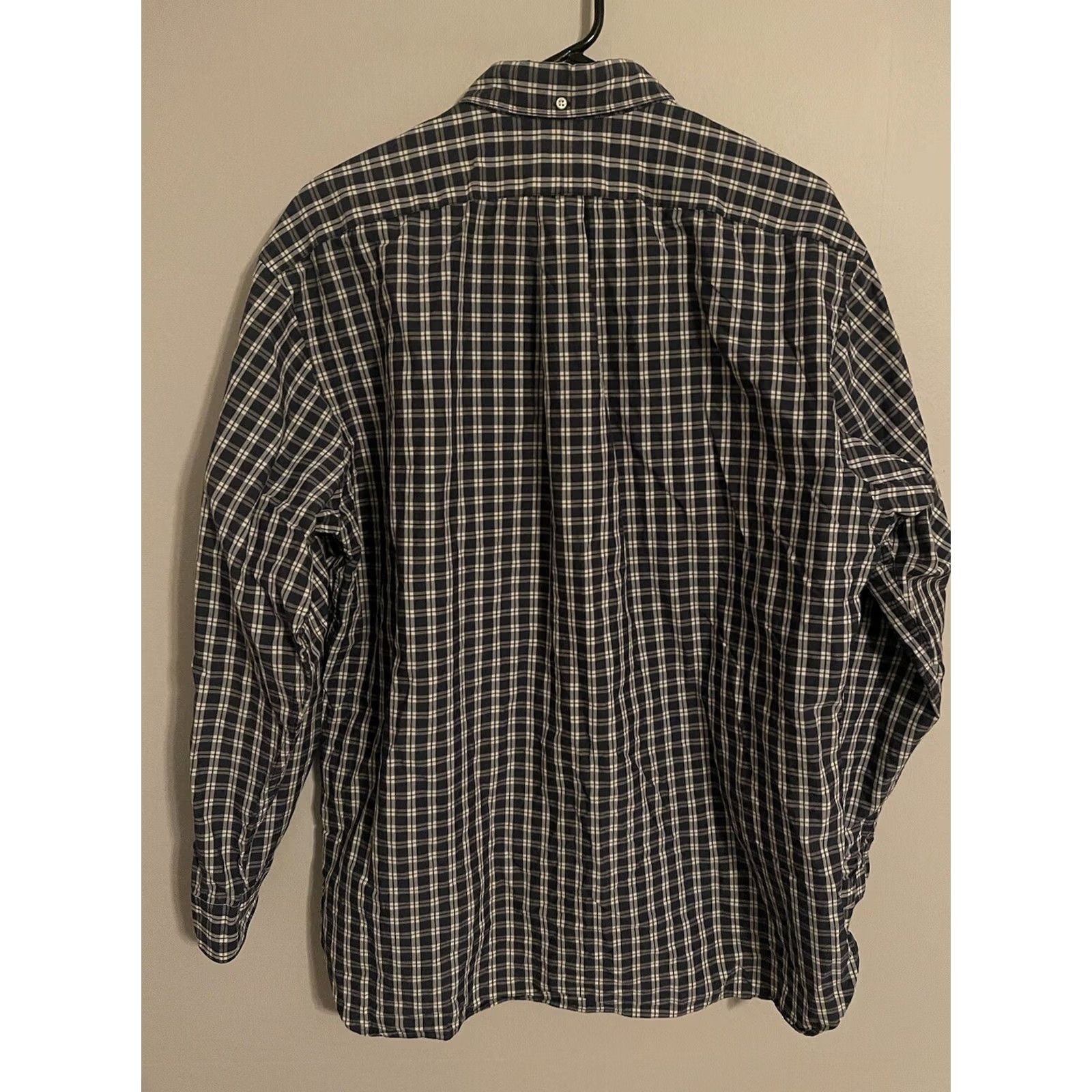 Polo Ralph Lauren Polo Ralph Lauren Button-Up Shirt L/S Plaid Navy Blue McMeel - Men's L - Cotton Blend - Polo Pony Logo - Casual Shirt Size US L / EU 52-54 / 3 - 4 Thumbnail