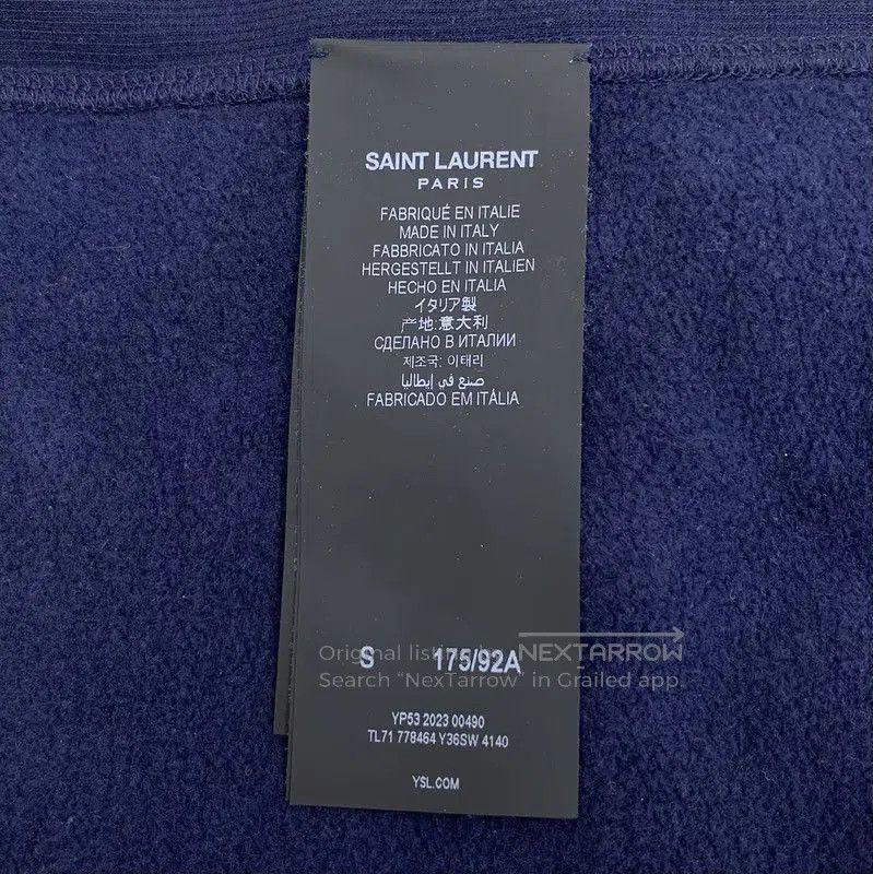 Yves Saint Laurent YSL Navy Cotton Women’s Hoodie . Size S / US 4 / IT 40 - 6 Thumbnail