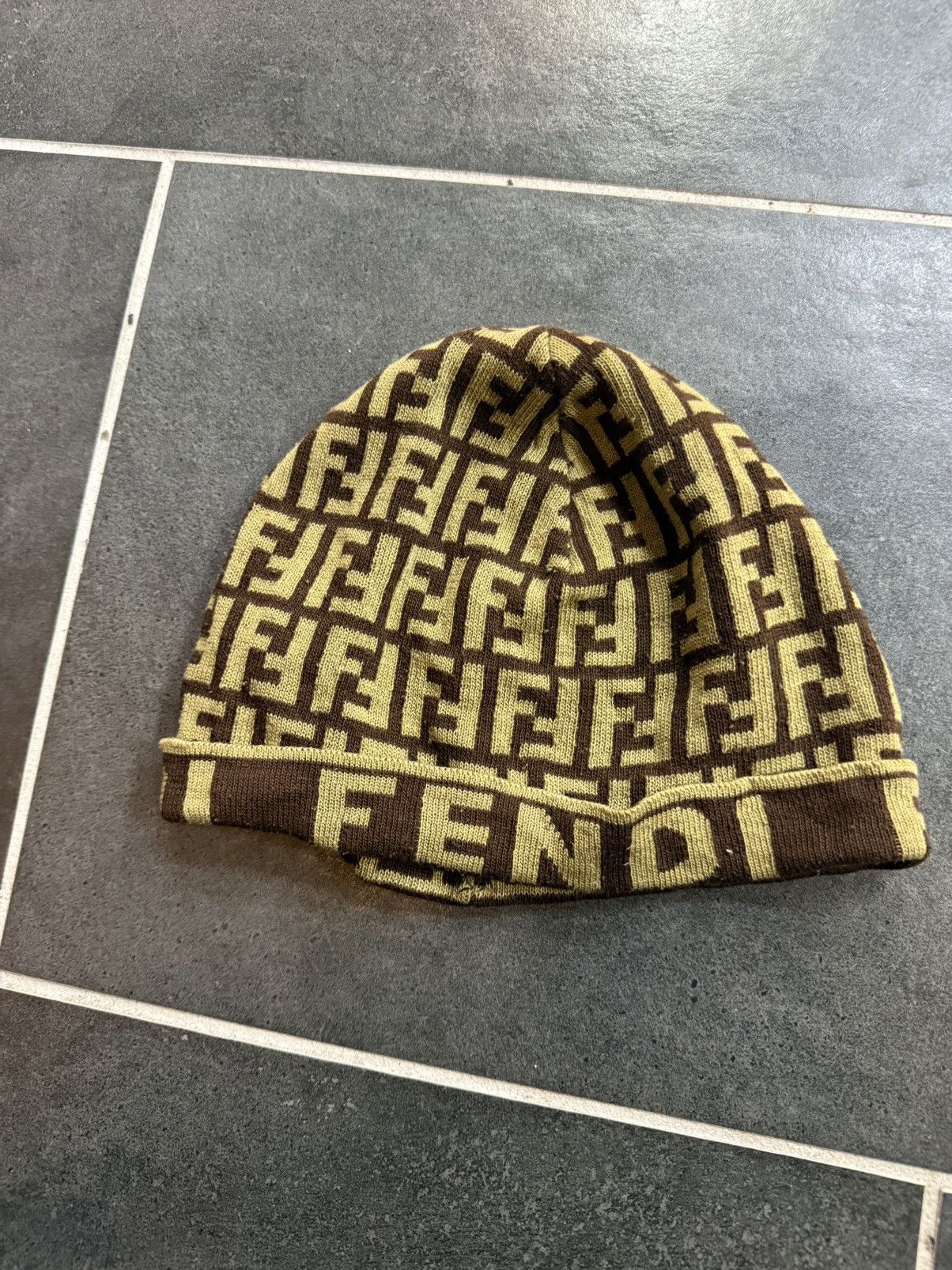 Fendi Fendi Monogram Brown beanie Size ONE SIZE - 2 Thumbnail