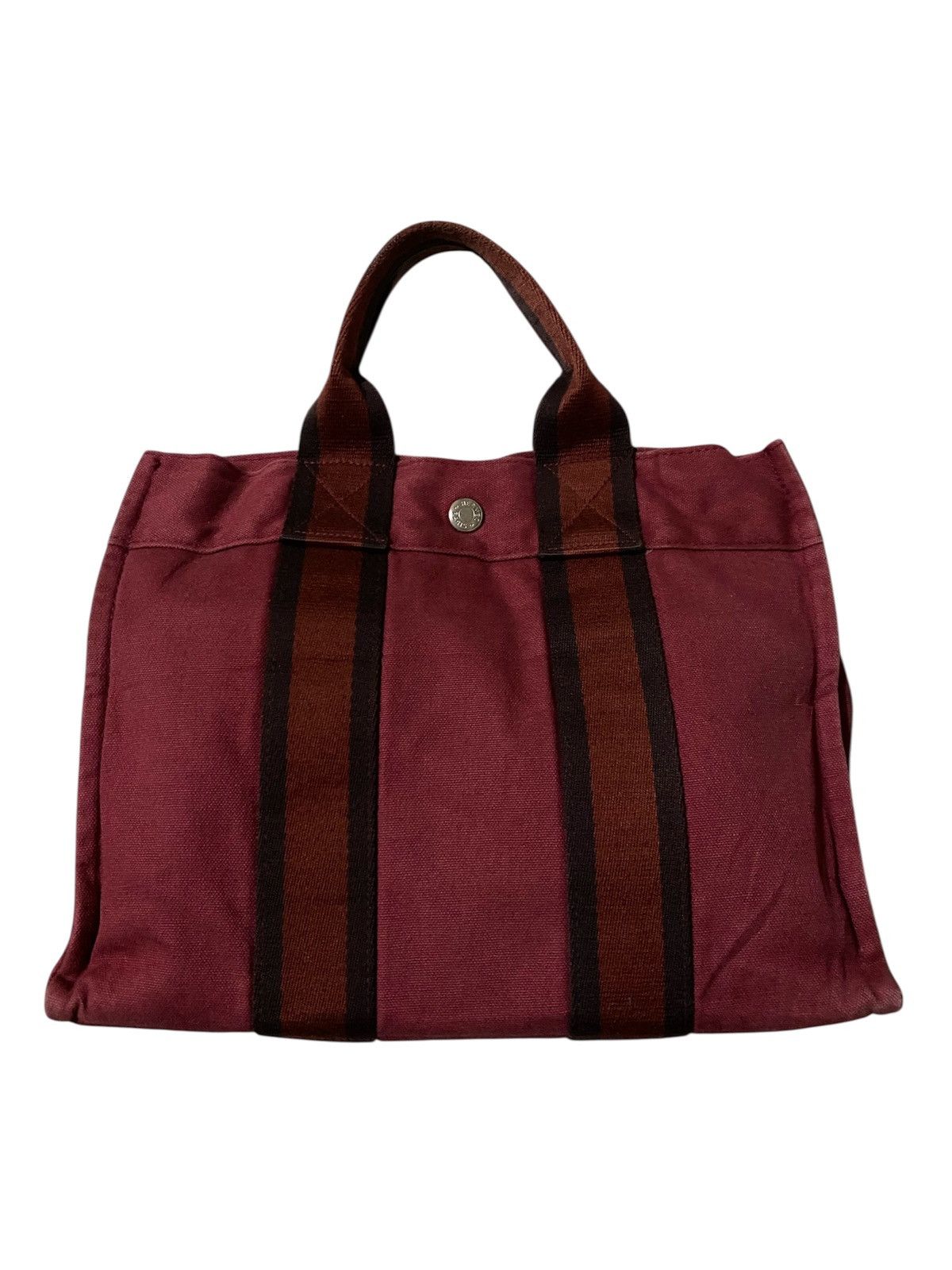 Hermes Hermes Fourre Tout Bordeaux Ref Canvas Mini Tote Bag Size ONE SIZE - 1 Thumbnail
