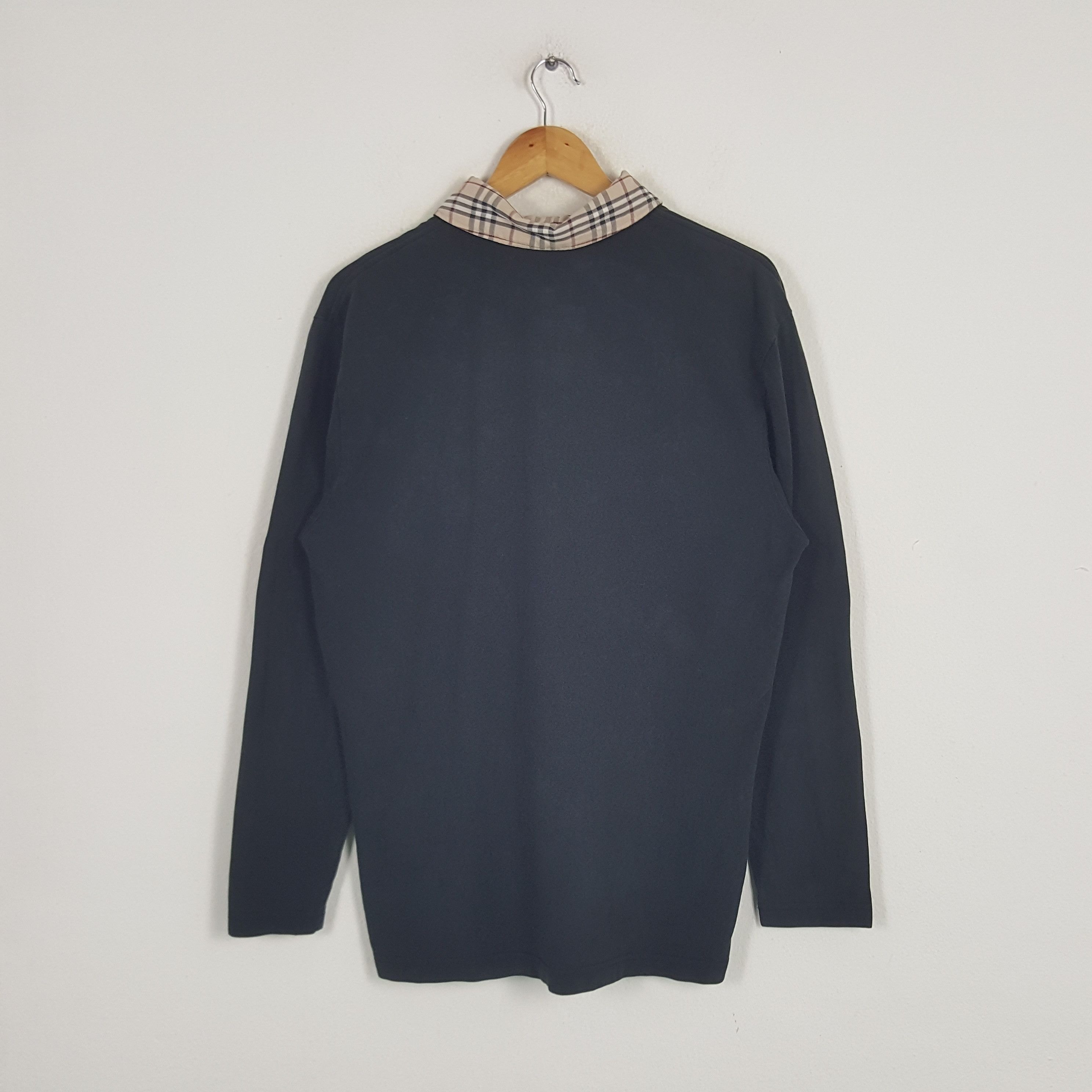 Burberry × Vintage Vintage Burberry London Nova Check Long Sleeve Polos Size US L / EU 52-54 / 3 - 3 Thumbnail