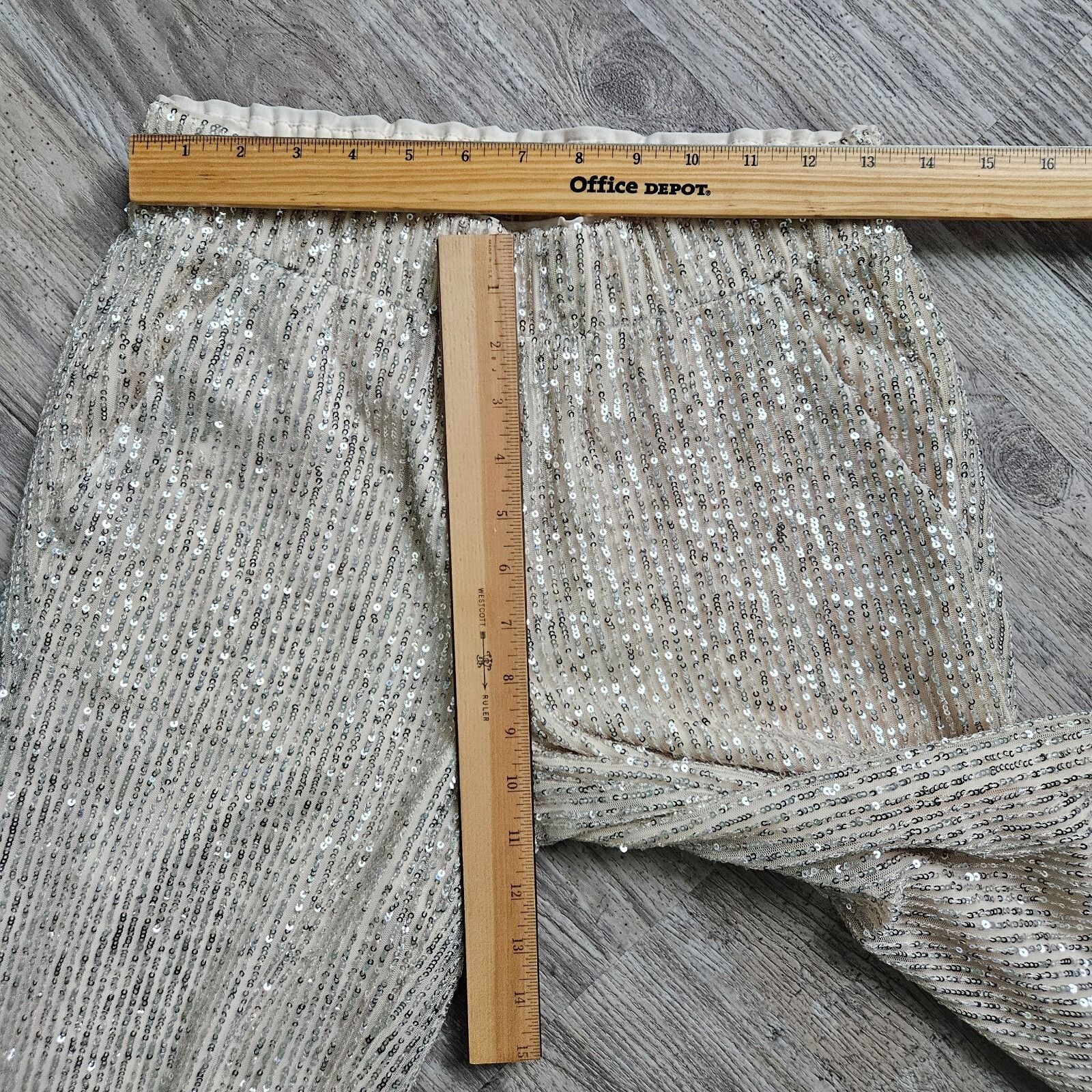 Loft Loft Petites XS Sequin Jogger Pants Gold Sparkly Elastic Wai Size 26" / US 2 / IT 38 - 13 Thumbnail
