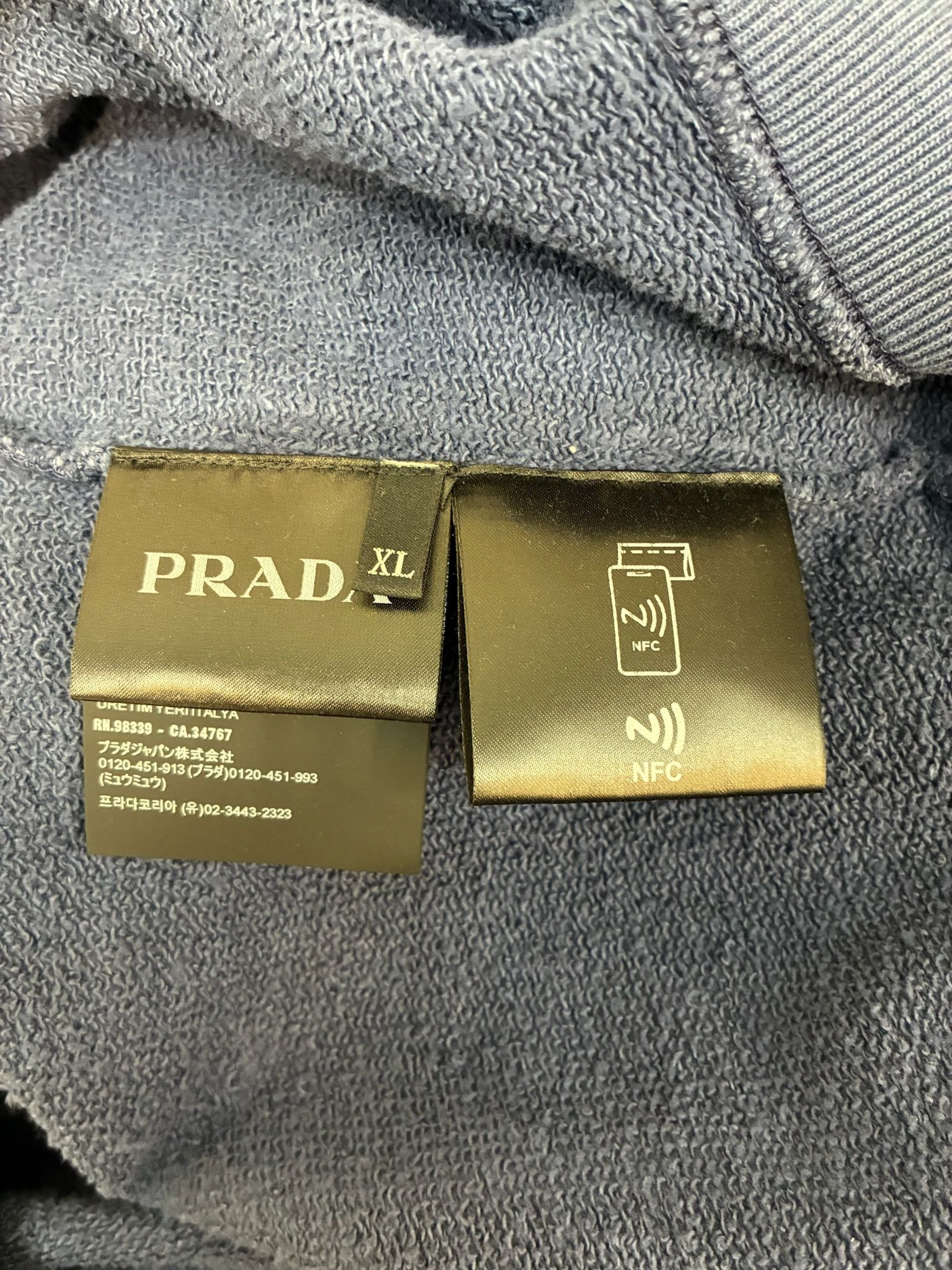 Prada Prada Printed Cotton Fleece Hoodie Size US XL / EU 56 / 4 - 7 Thumbnail