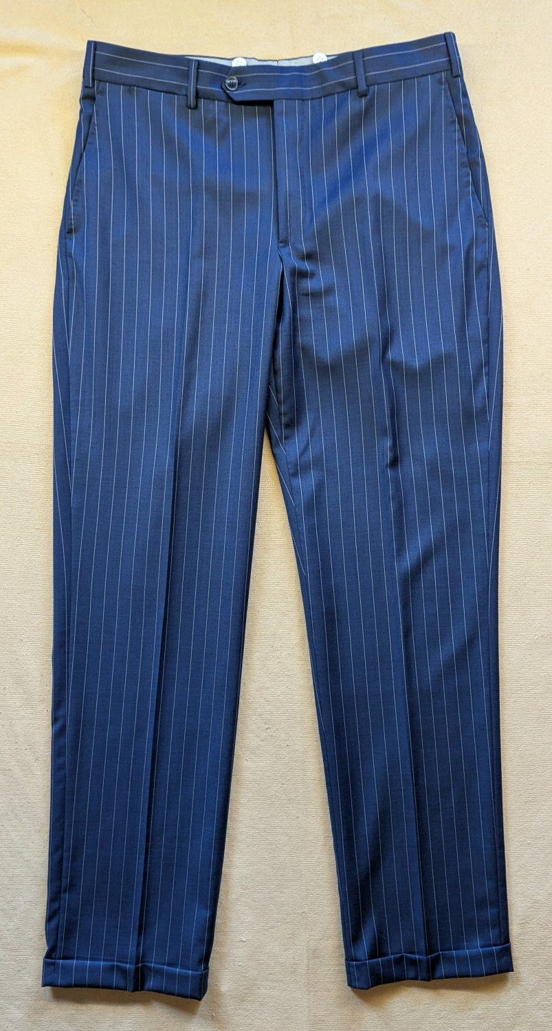 Ike Behar Ike Behar 2-Button Single Breasted Blue Stripe Suit 42R NWT Size 42R - 6 Thumbnail