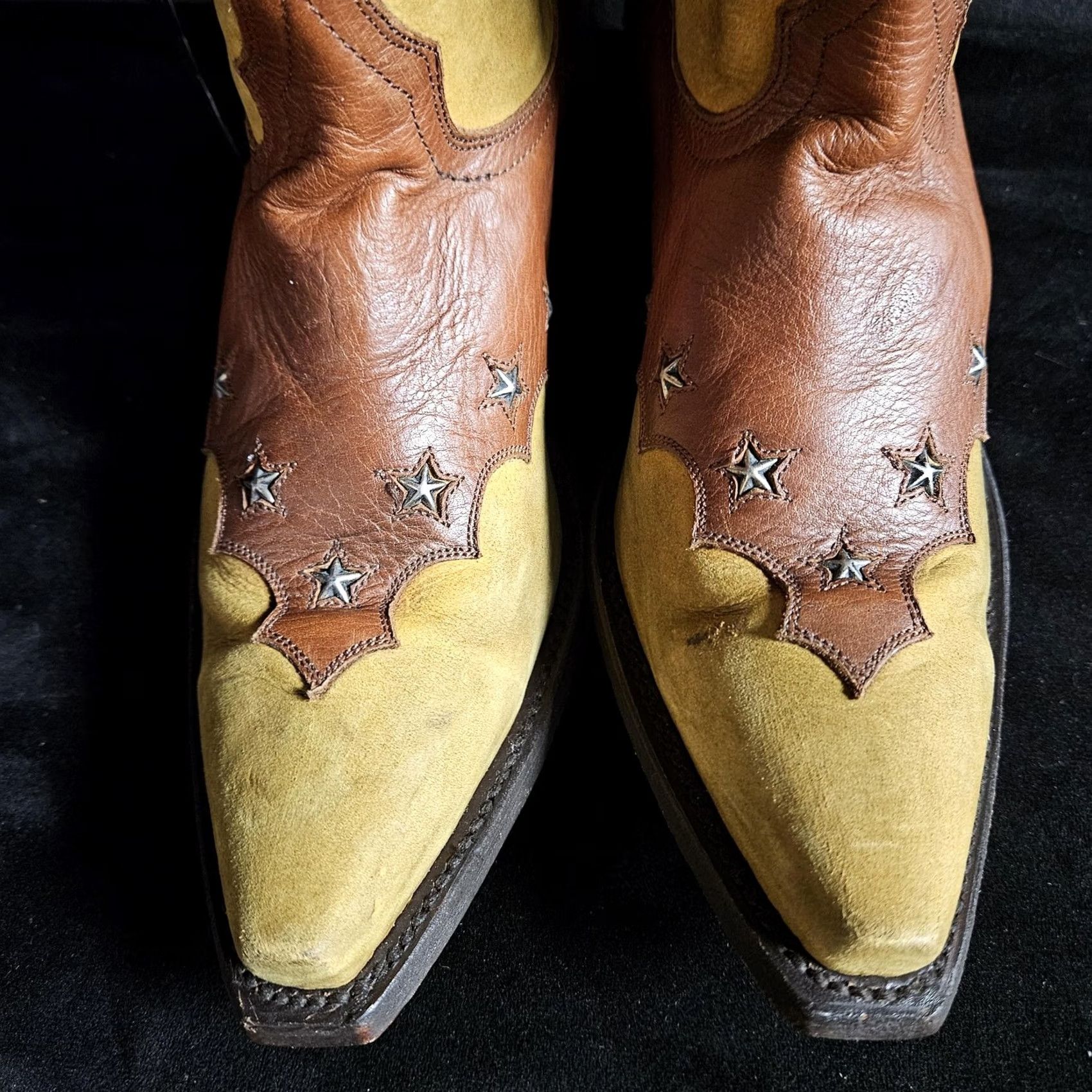 CO Liberty Boot Co Boots Womens Paola Size Brown Star Stud Western FA009B Size US 6 / IT 36 - 5 Thumbnail