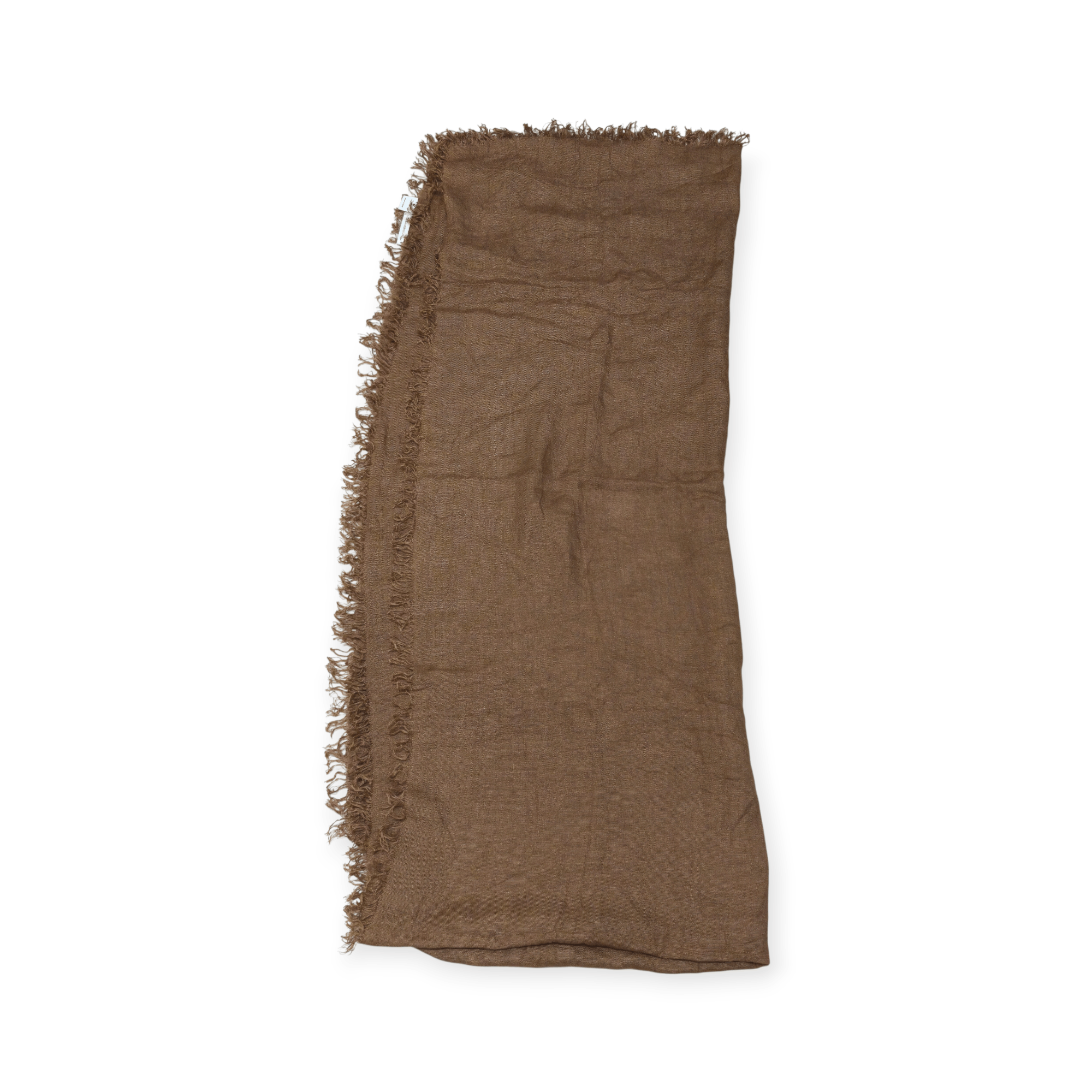 Japanese Brand Asauce Meler Linen Stole Made in Japan Brown Desert Bohemian Size ONE SIZE - 3 Thumbnail