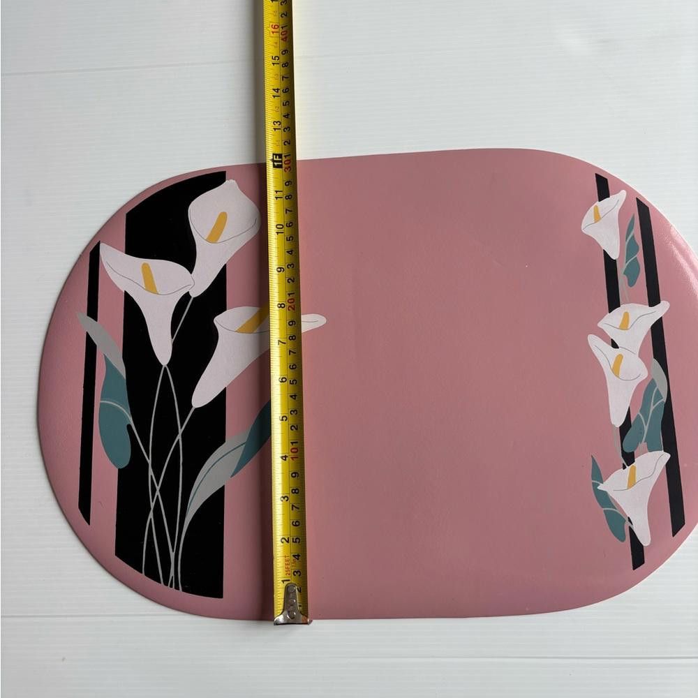 Designer 2 Vintage 1990 Pink Floral Placemats Size ONE SIZE - 4 Thumbnail