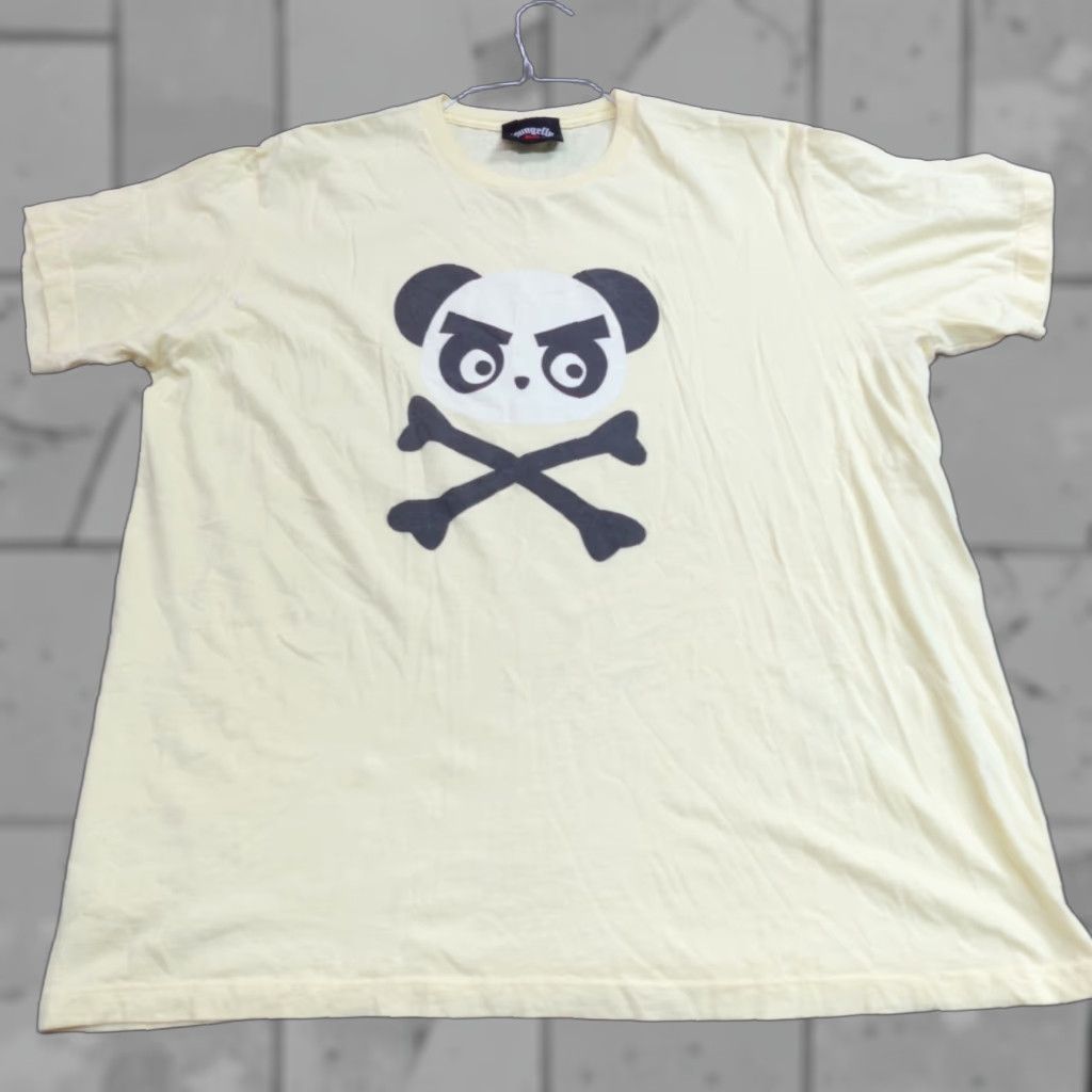 Vintage Loungefly Shirt XL Yellow Angry Panda Cross Bones Men Crew Neck Short Sleeve T-Shirt Graphic Print Size US XL / EU 56 / 4 - 1 Thumbnail